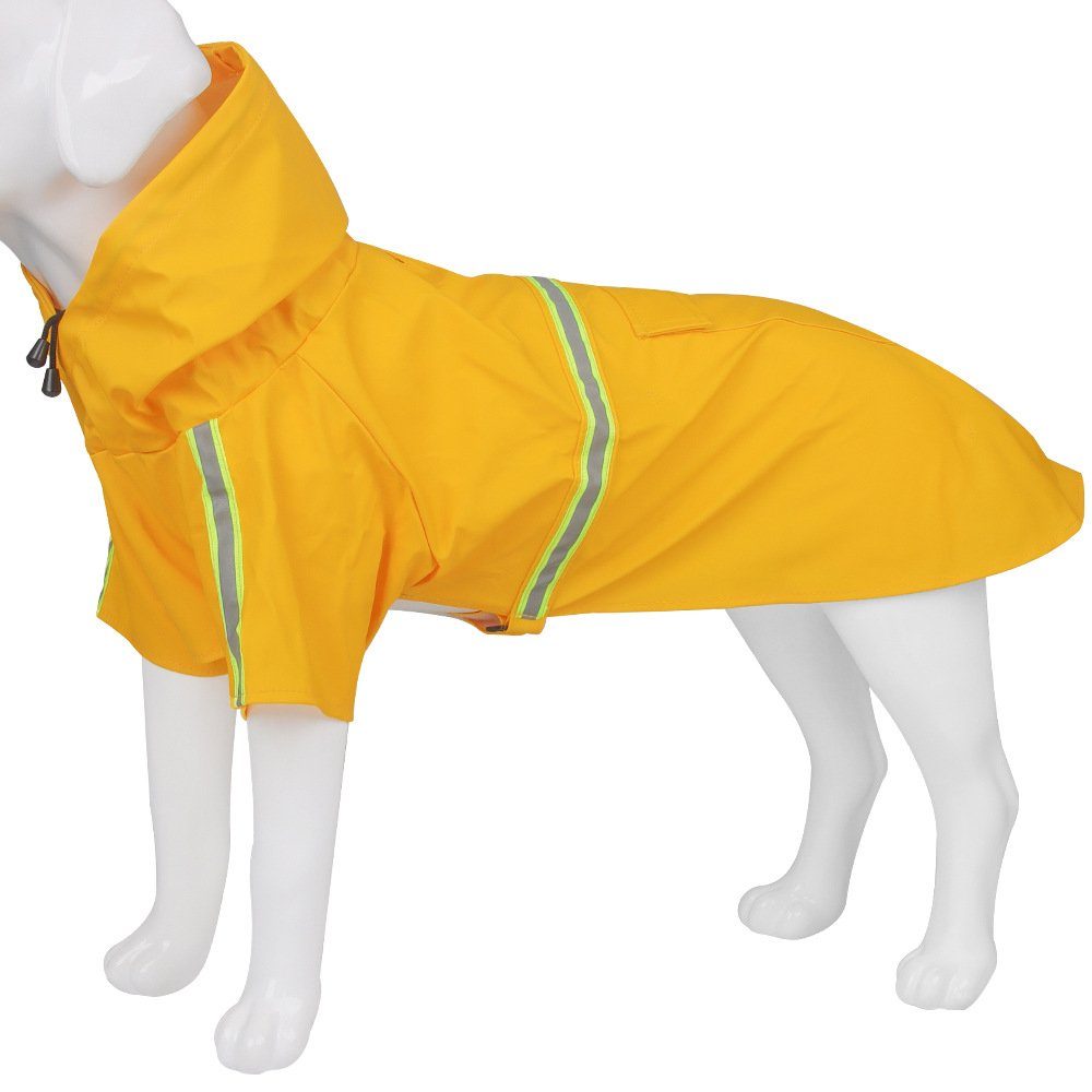 GelldG Regenmantel Hund Mit Kapuze Regenmantel Reflektierende Hund Regen Mantel Jacke