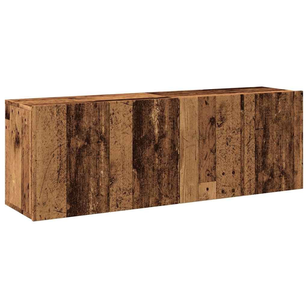 vidaXL TV-Wand TV-Wandschränke 2 Stk. Altholz-Optik 60x30x41 cm, (2-St)