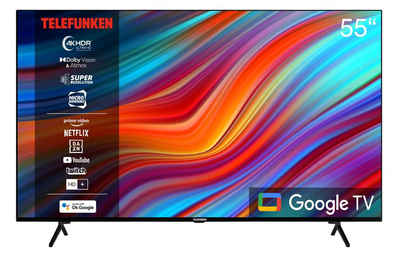 Telefunken XU55GA660S LCD-LED Fernseher (139 cm/55 Zoll, 4K Ultra HD, Google TV, HDR Dolby Vision, Triple-Tuner, Bluetooth, Dolby Atmos)