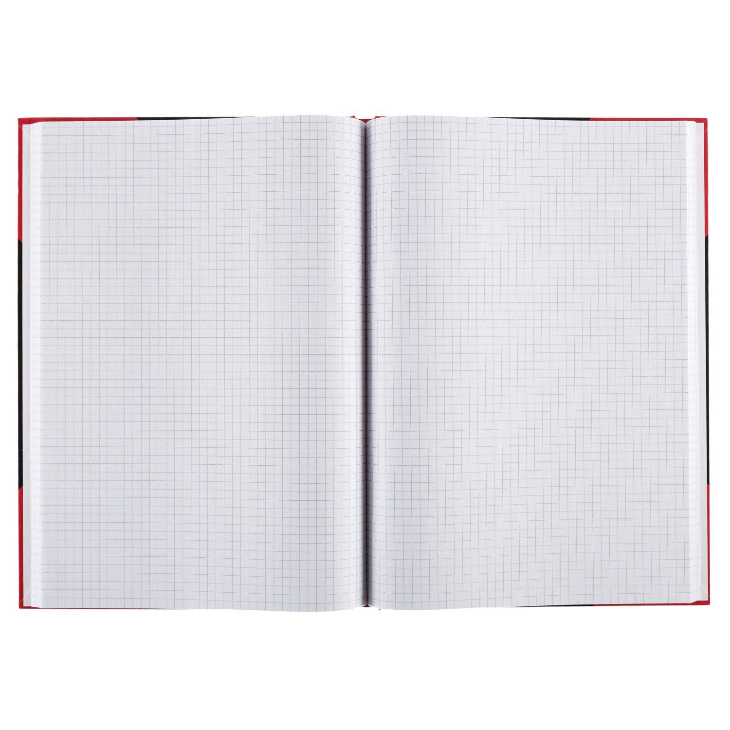 Idena Notizbuch Idena Kladde kariert 96 Blatt 70g/m² schwarz/rot DIN A5