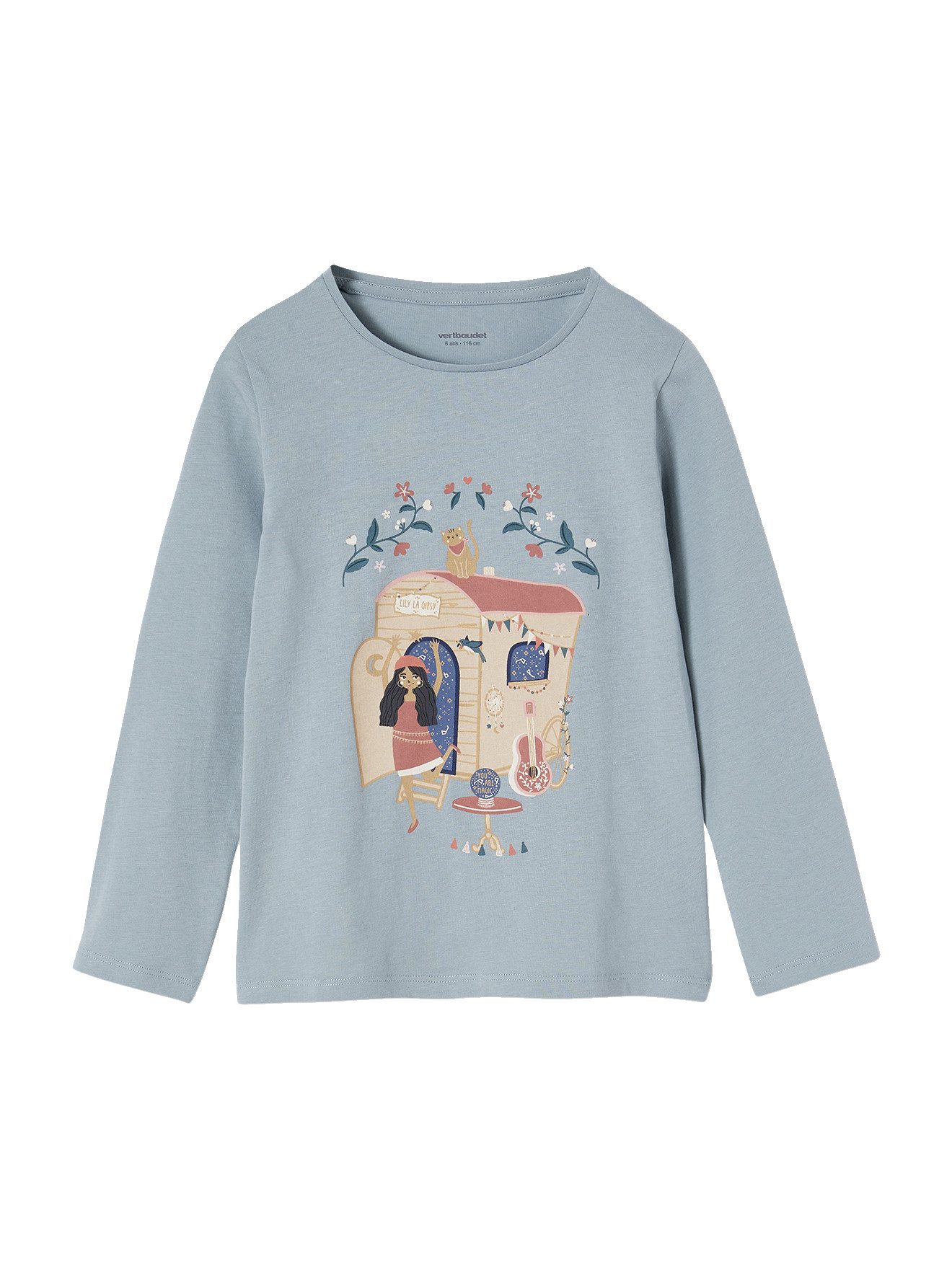 vertbaudet Schlafanzug lange Mädchen Schlafanzüge mit Boho-Print 2er-Pack – Bild 3 von 5