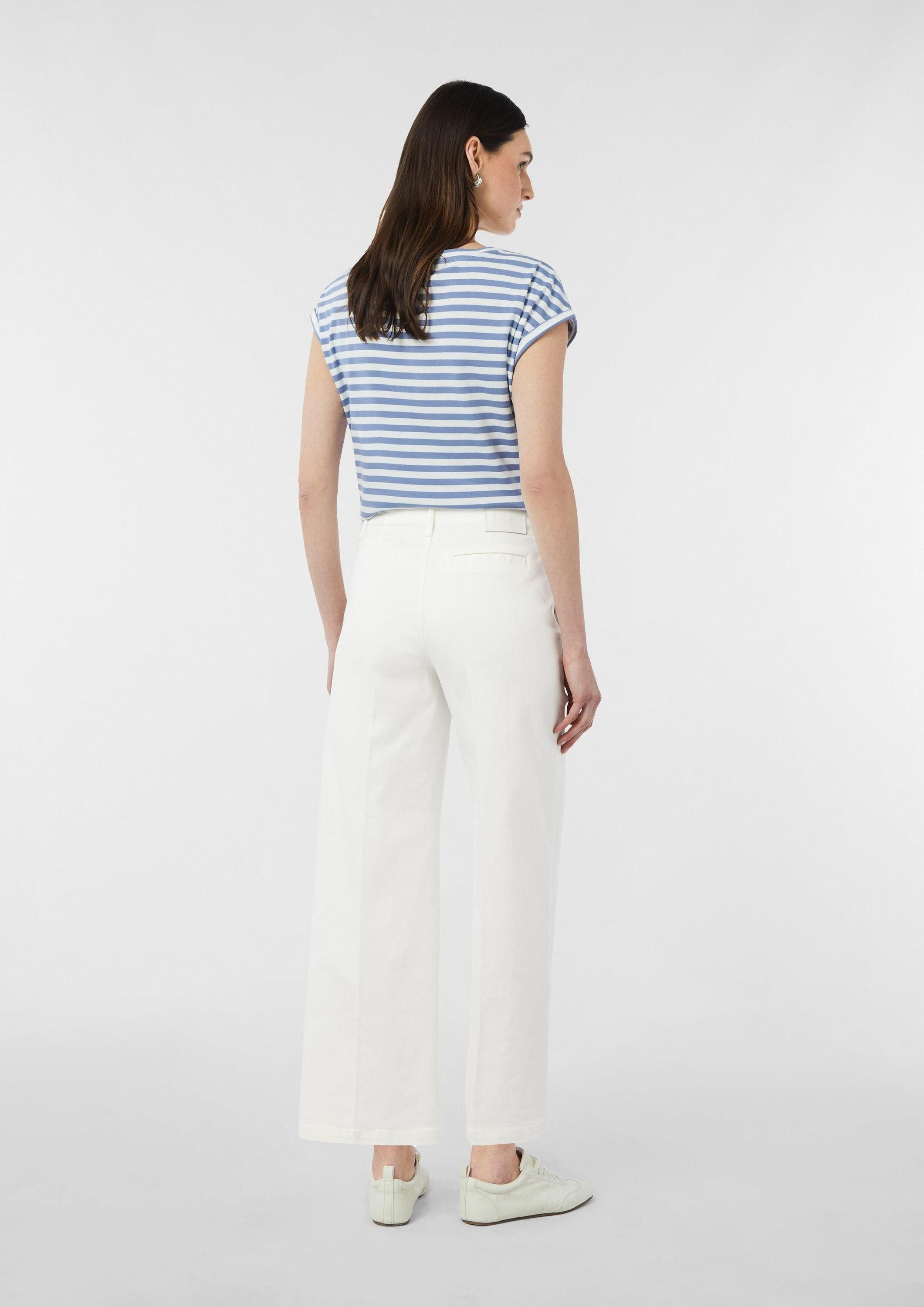 comma Culotte Hose Culotte aus Lyocellmix mit Bügelfalte
