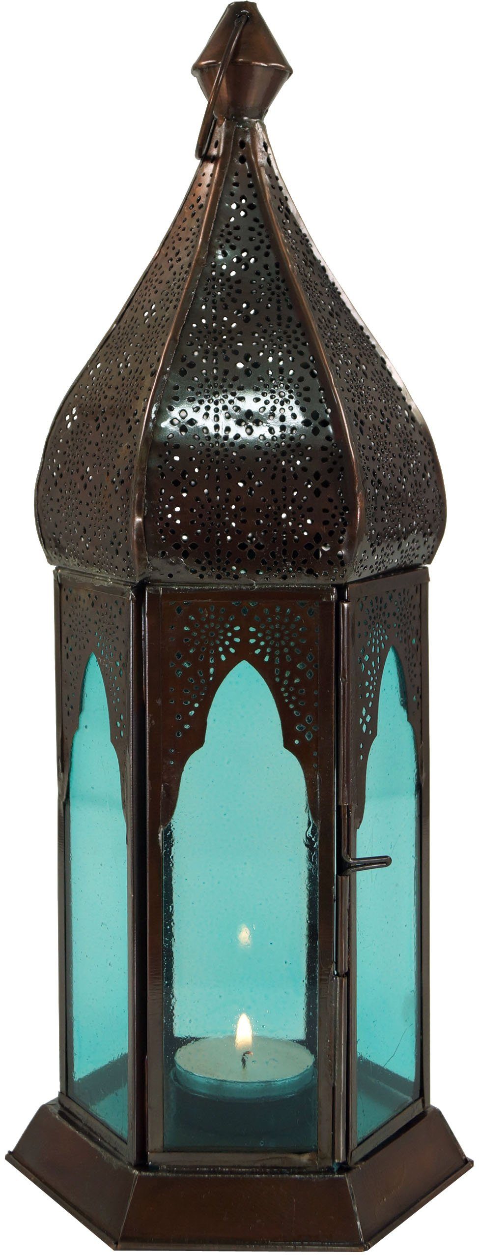Guru-Shop Laterne Orientalische Metall/Glas Laterne in..
