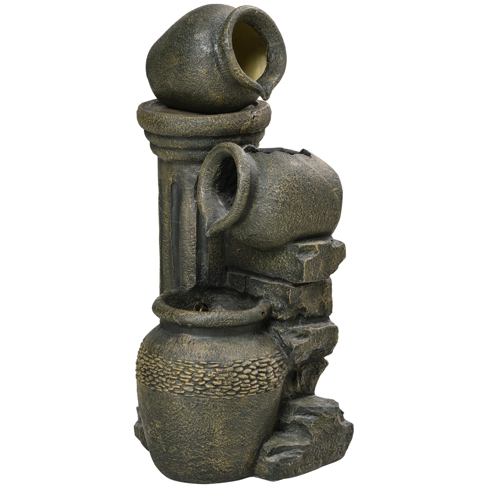 Outsunny Gartenbrunnen Wasserspiel, Wasserfall für Garten günstig online kaufen