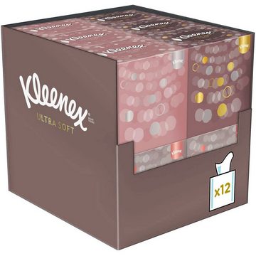 KLEENEX Kosmetiktücher Kosmetiktücher-Boxen Ultra Soft, extra weich, 3-lagig, 12x48 Tücher