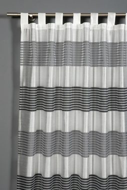 Gardine Schlaufenschal Webstreifen, GARDINIA, Schlaufen (1 St), transparent, mit Webstreifen Muster