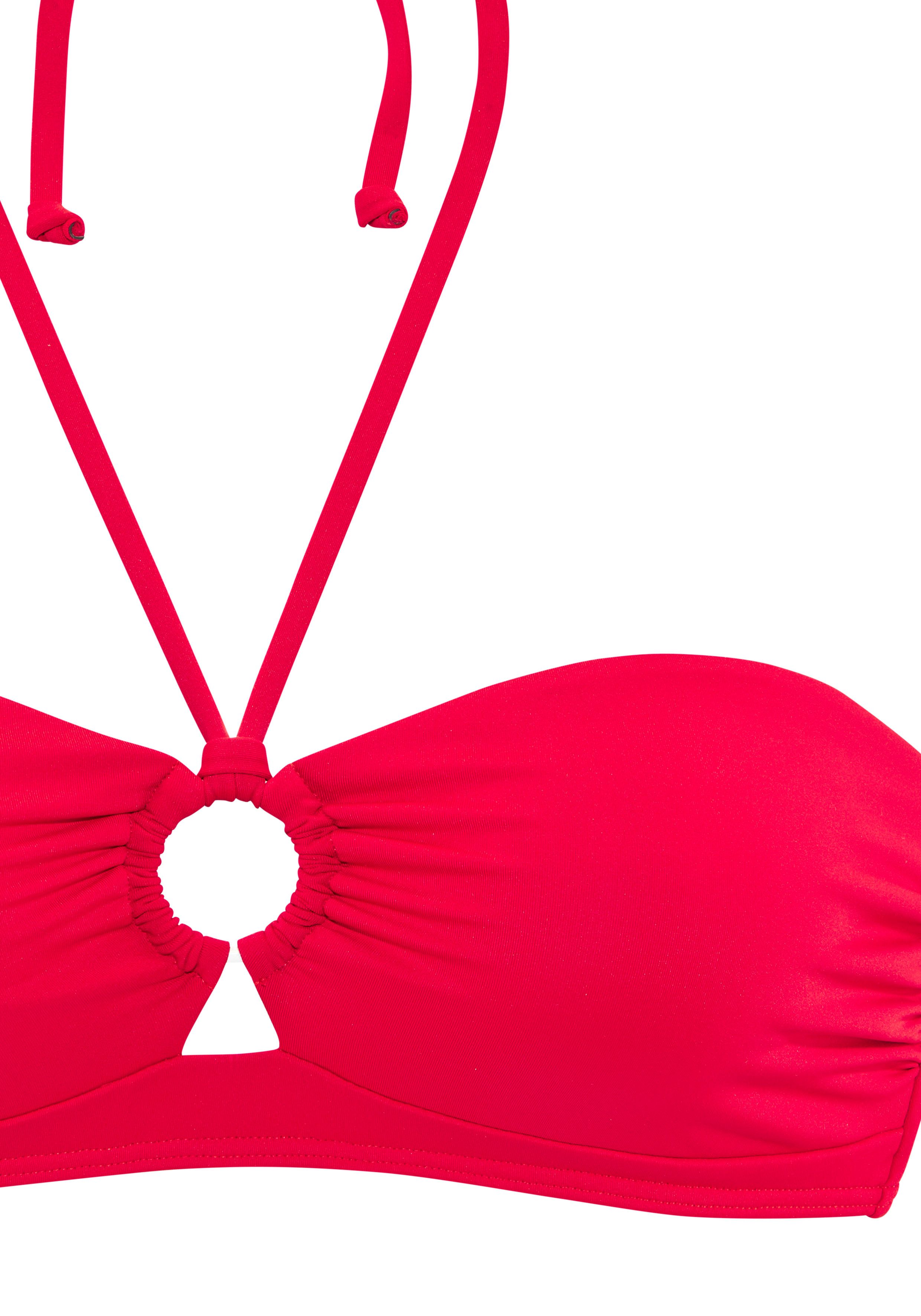 s.Oliver Bandeau-Bikini-Top Beverly, mit kontrastfarbigem Zierring