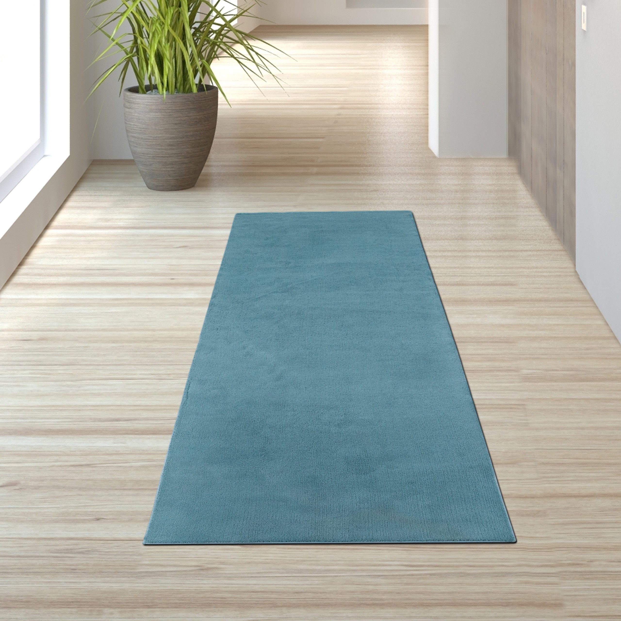 TeppichHome24 Teppich Türkiser Teppich weich dekorativ pflegeleicht für modernes Zuhause, rechteckig