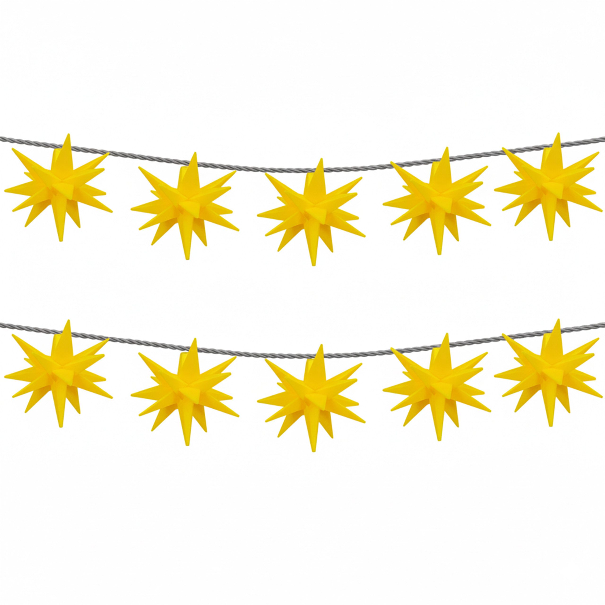 my home LED-Lichterkette Elvya, 10-flammig, 3D 10er Sternenlichterkette