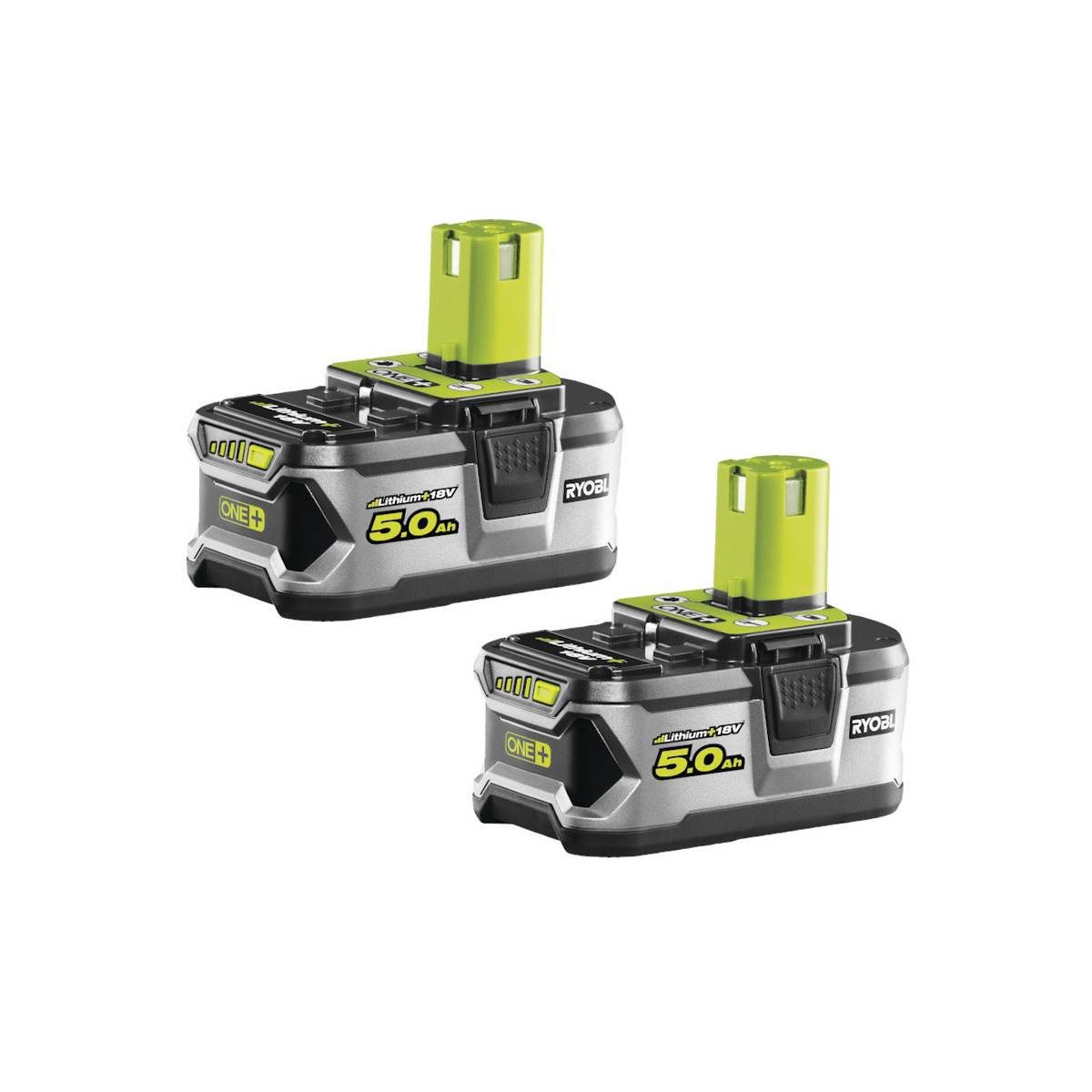 Ryobi 18 V ONE+ 5,0 Ah Lithium+ moderne Akku-Technologie Akku-Set Li-ion (18 V)