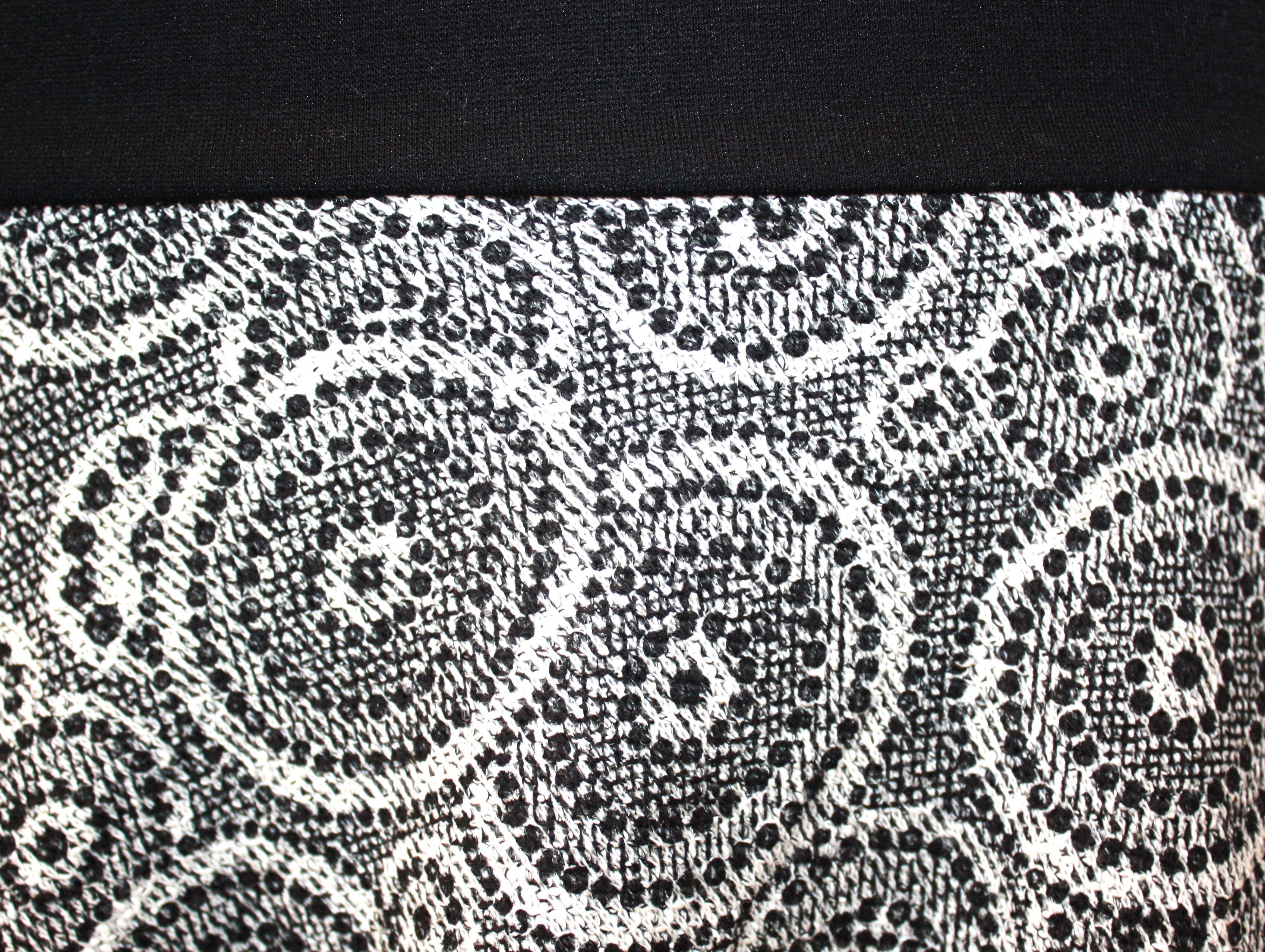 dunkle design A-Linien-Rock Strick Ecru Schwarz günstig online kaufen