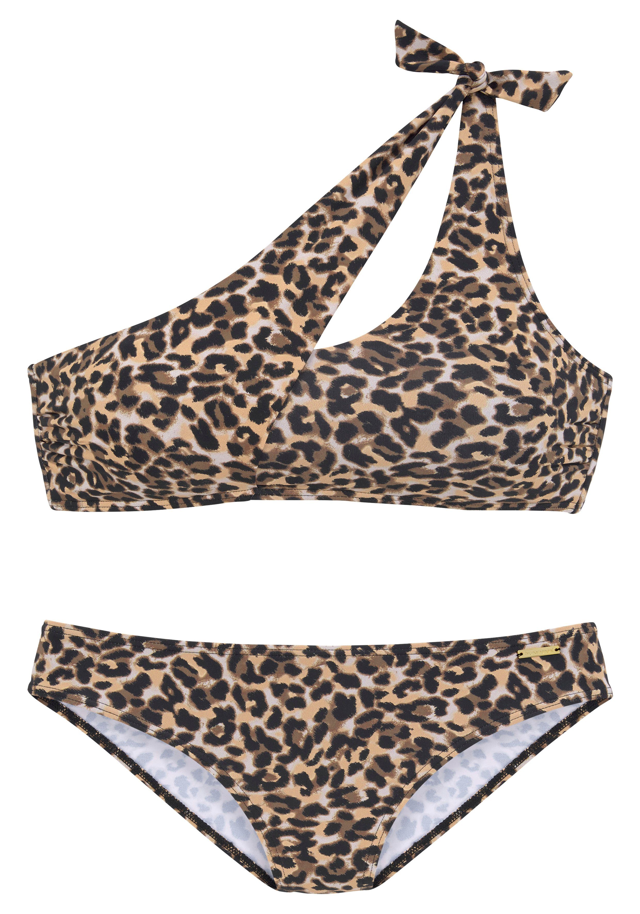 Bruno Banani Bustier-Bikini bedruckt mit assymetrischem günstig online kaufen