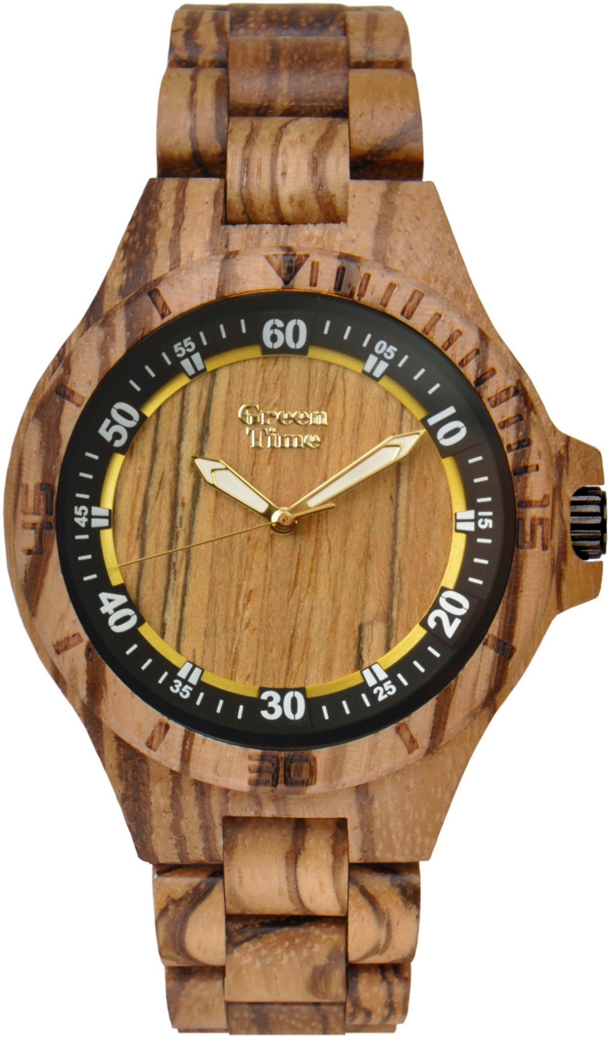 ZW116B, GreenTime Quarzuhr Holz