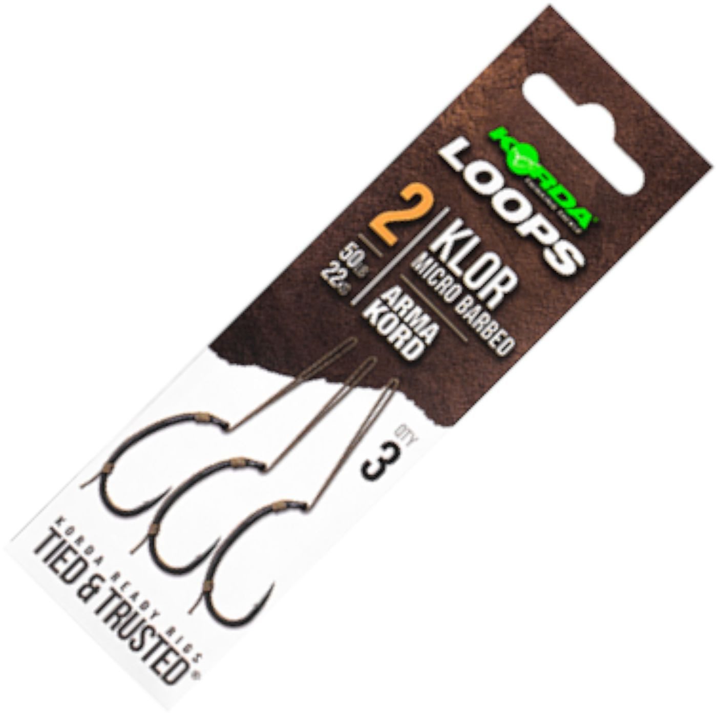 Karpfenhaken Korda Loop Rigs Klor Micro Barbed - 3 Karpfenrigs