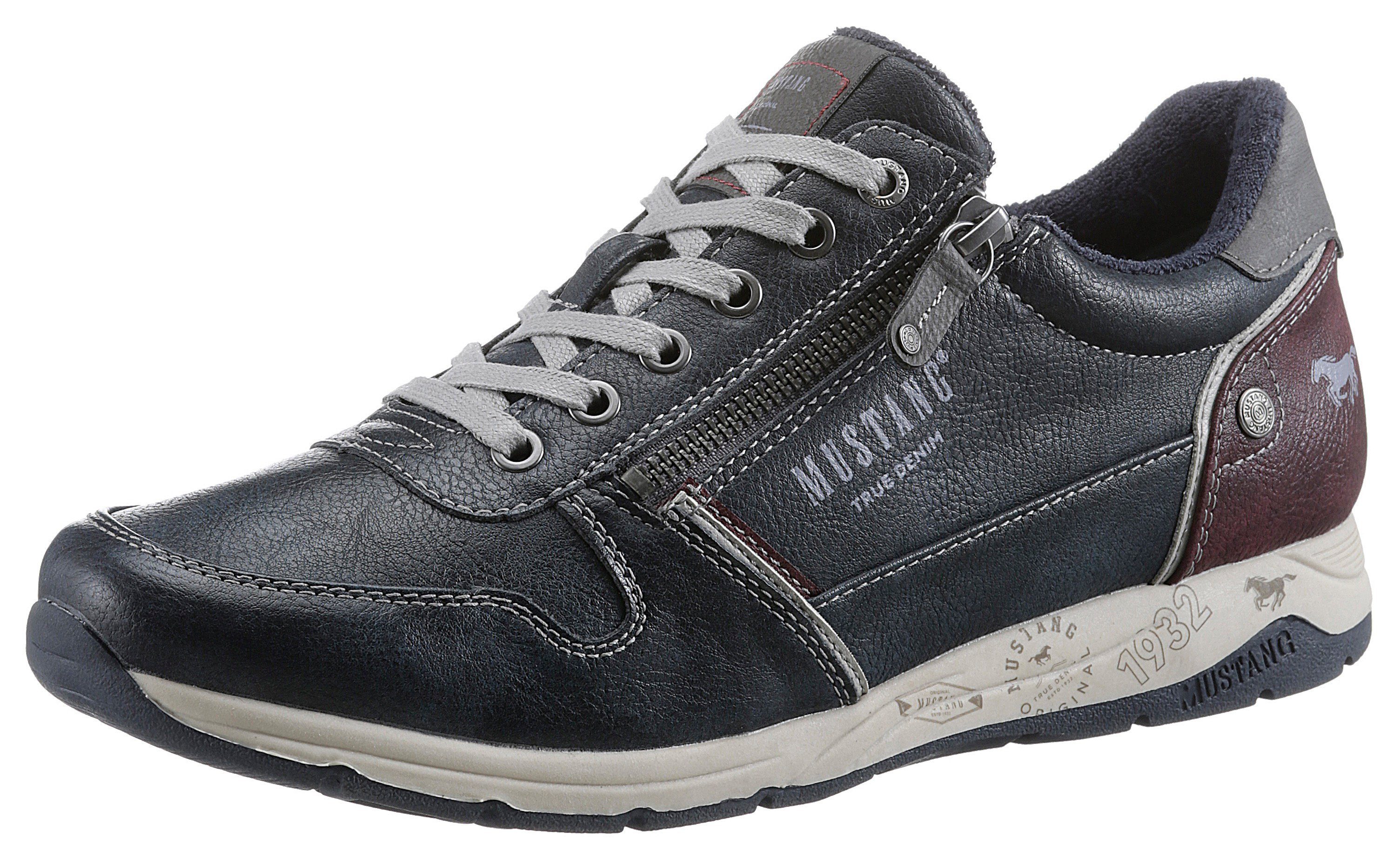 Reißverschluss Shoes Sneaker praktischem navy Mustang mit