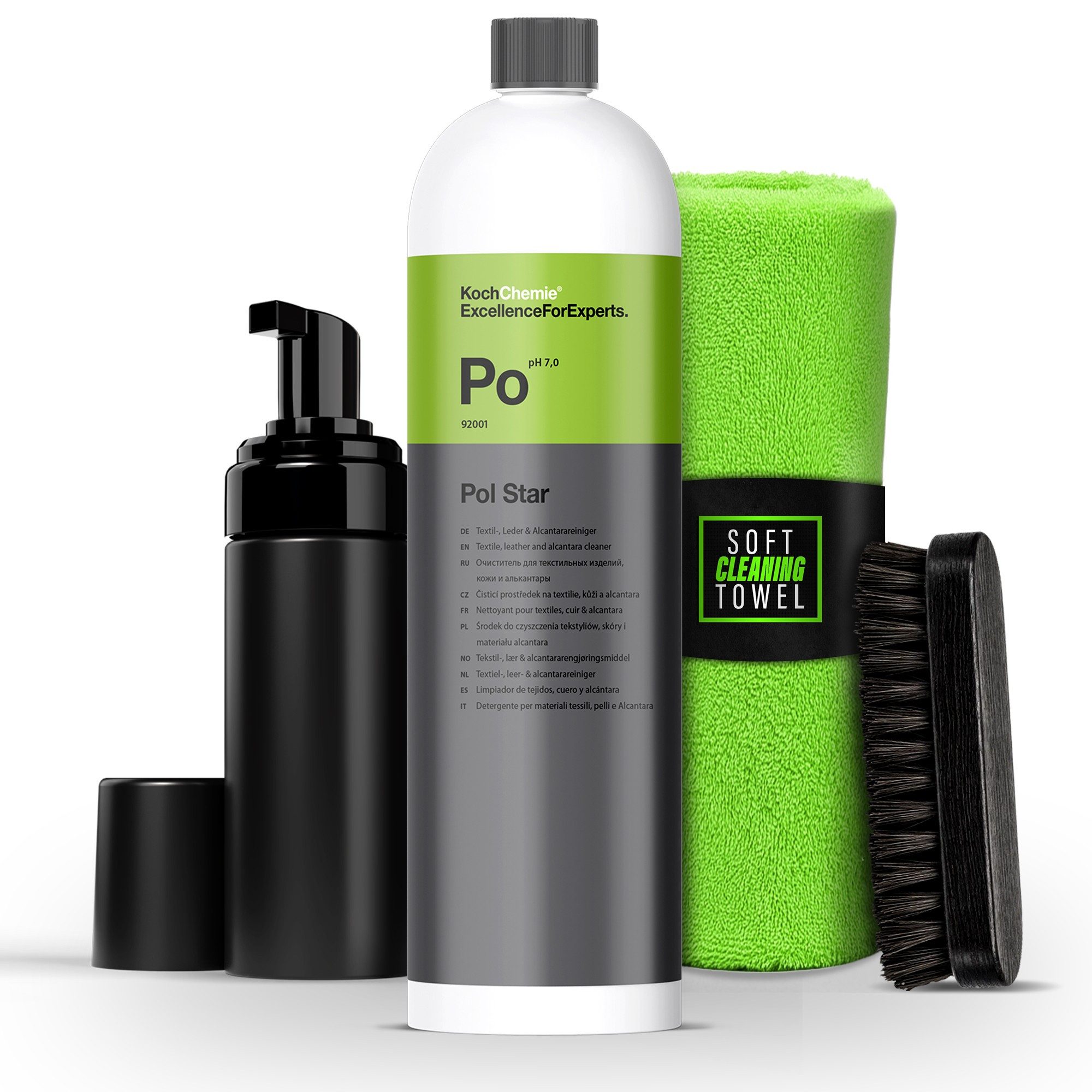 autopflege Koch Chemie Pol Star Textil- Leder- & Alcantarareiniger Set Auto-Reinigungsmittel (Auto Innenpflege, Reinigung & Pflege)