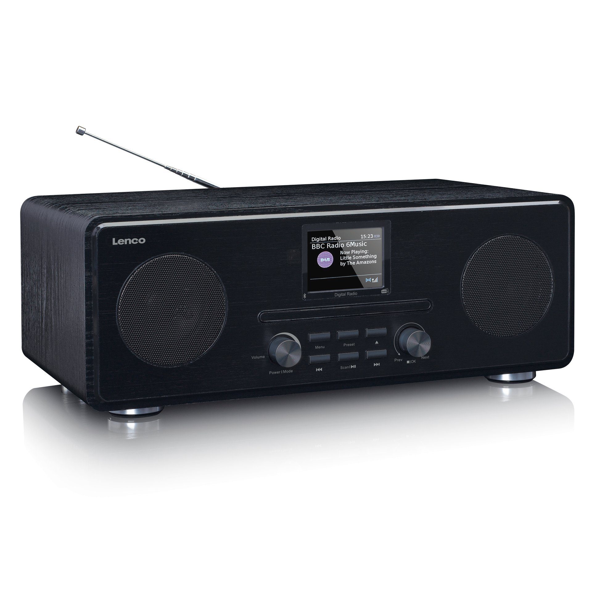 Lenco Player, CD, MP3 mit (FM-Tuner) Digitalradio DAB+, Radio BT, FM (DAB) RC