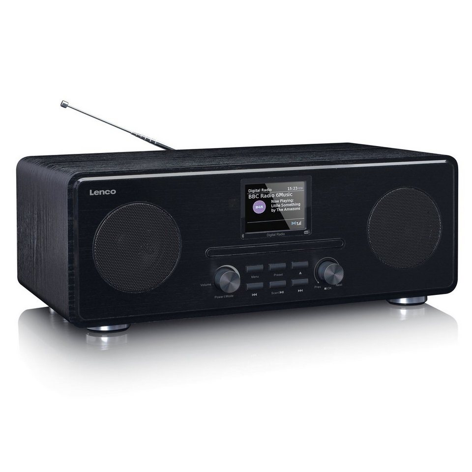 Lenco DAB+, FM Radio mit CD, MP3 Player, BT, RC Digitalradio (DAB) (FM-Tuner),  2,8” (7 cm) TFT LCD-Bildschirm