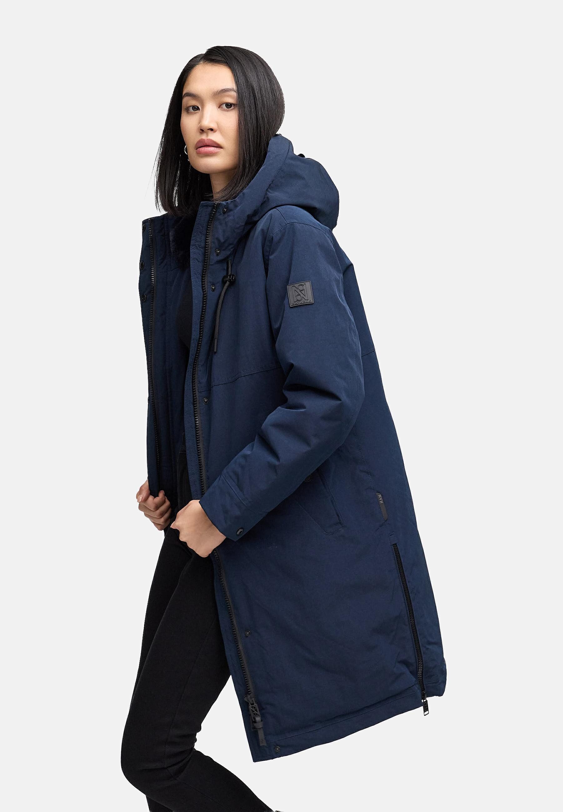 Navahoo Wintermantel Hageltanz 14 Warmer Damen Kurzmantel mit Kapuze