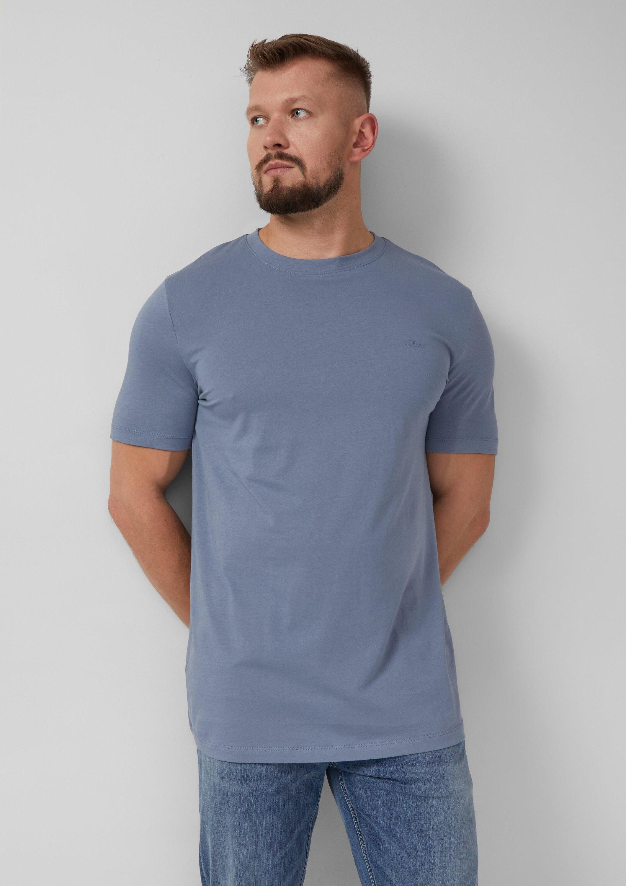 s.Oliver Kurzarmshirt T-Shirt Baumwoll-T-Shirt mit Logo-Print günstig online kaufen