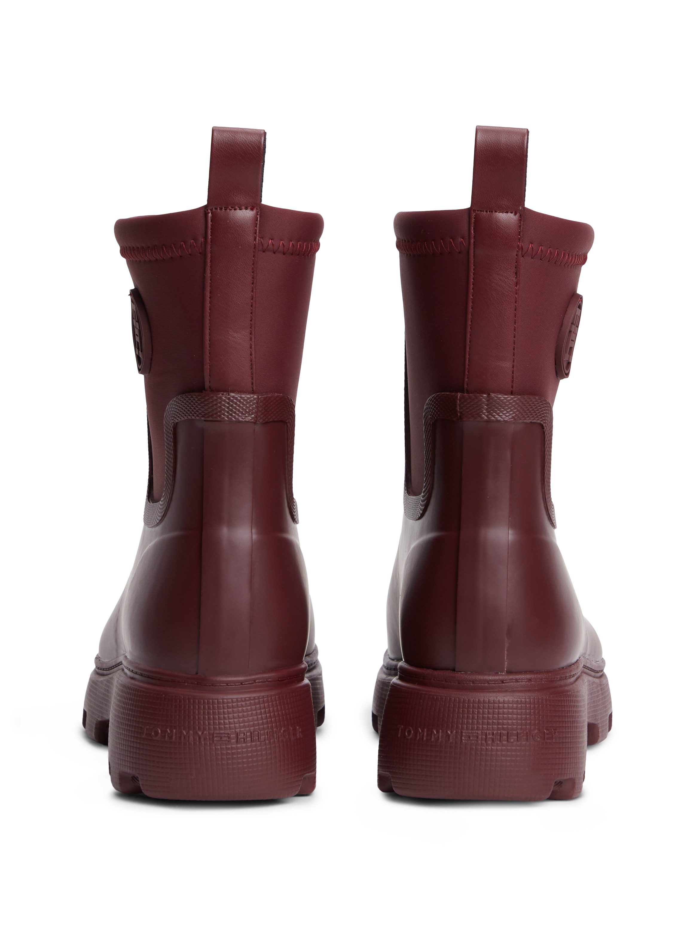Tommy Hilfiger TH STAMP WARM ANKLE RAIN BOOT Gummistiefelette Blockabsatz, Regenboots mit TH-Logoemblem – Bild 2 von 5
