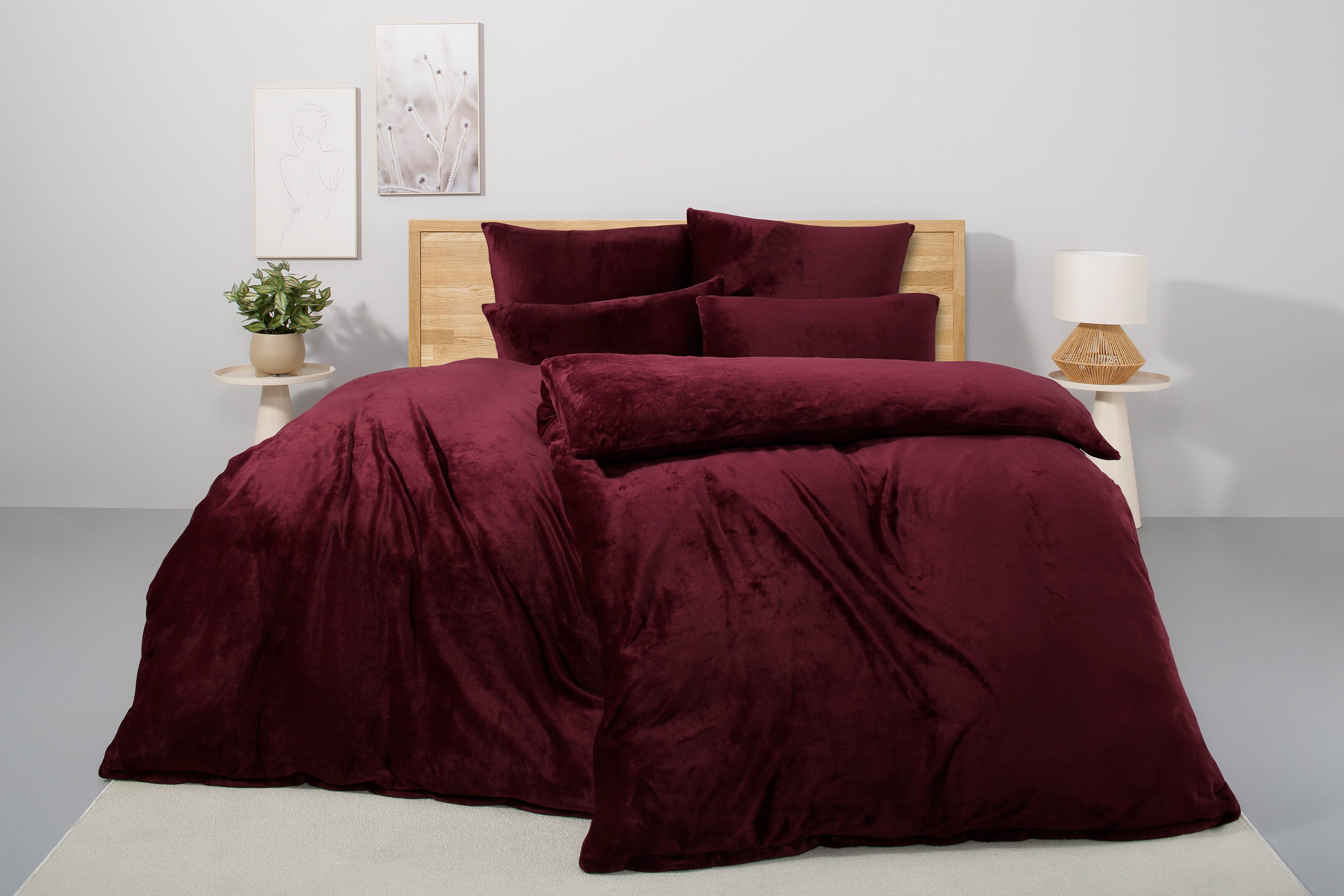my home Постельное белье Desner3, Microfaser, 2 teilig, Постельное белье mit Reißverschluss, Cashmere-Touch, kuschelig & weich