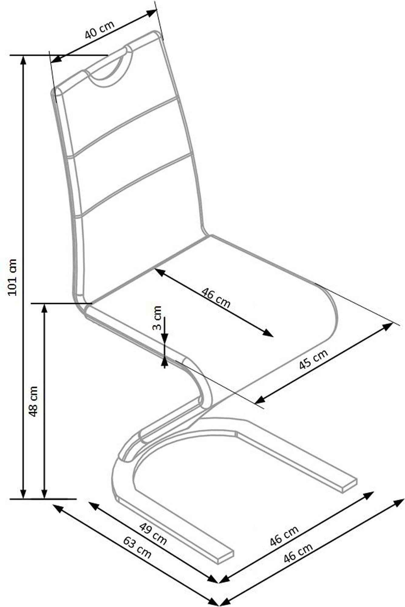 Esszimmerstuhl Weiß ST-1 Set 2er Freischwinger Design designimpex Esszimmerstuhl Schwingstuhl