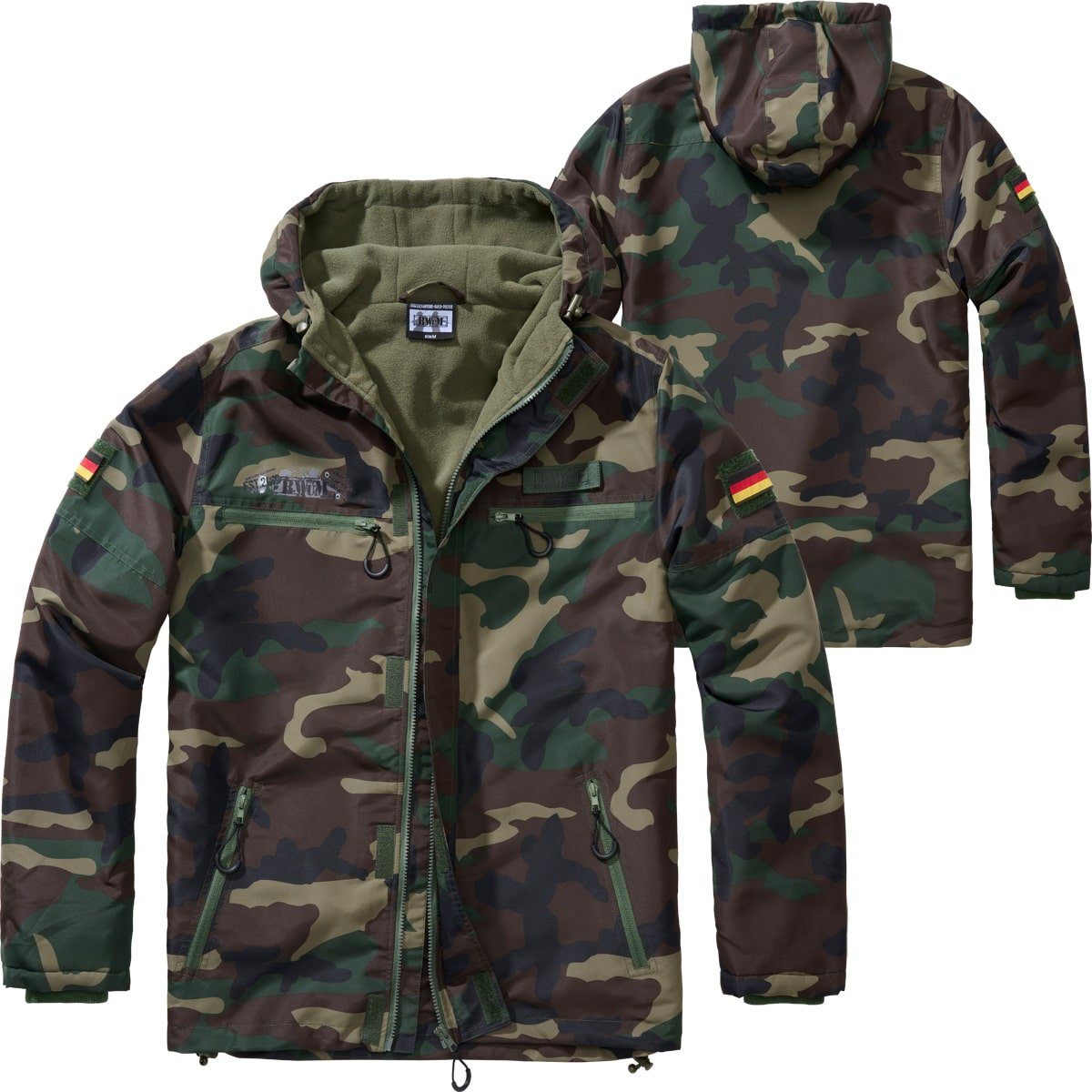Windbreaker BWuM Tactical Windbreaker Zipper Fleece + Patch & Flaggen