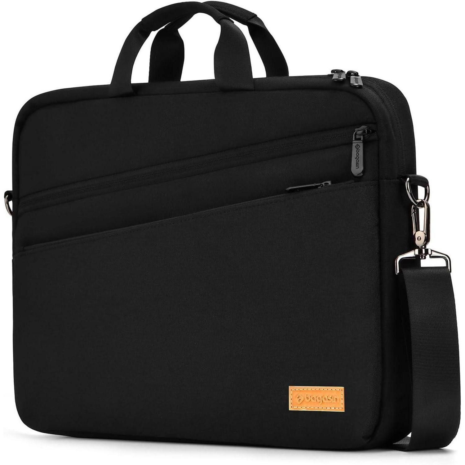 Laptoptasche Laptoptasche Schultertasche Aktentasche wasserdicht Schwarz 17-17.3