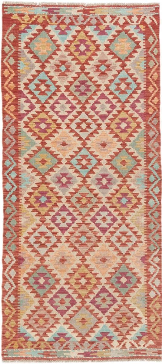 Orientteppich Kelim Afghan 85x187 Handgewebter Orientteppich Läufer, Nain Trading, rechteckig, Höhe: 3 mm