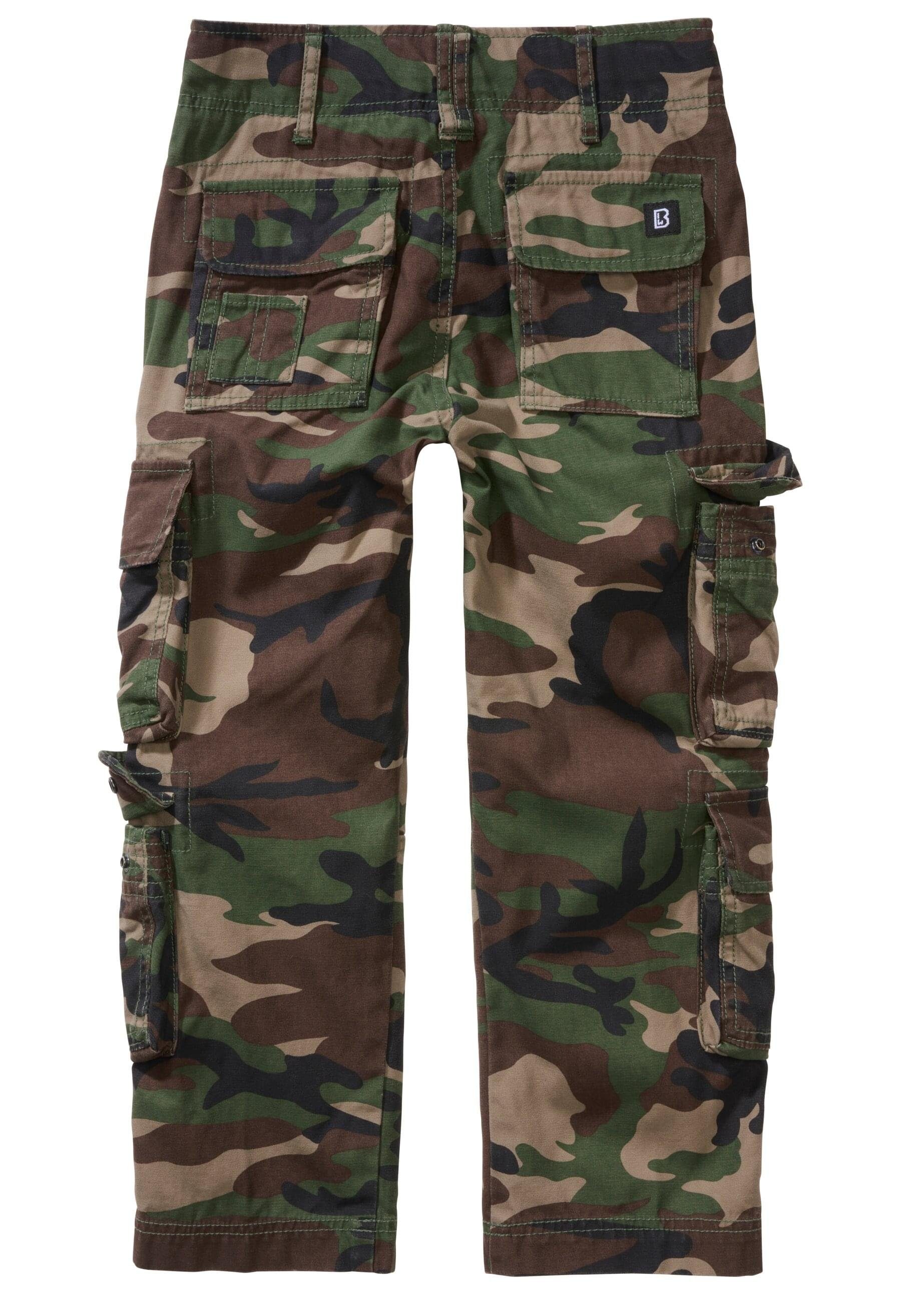 Brandit Herren Kids (1-tlg) Trouser Cargohose woodland Pure