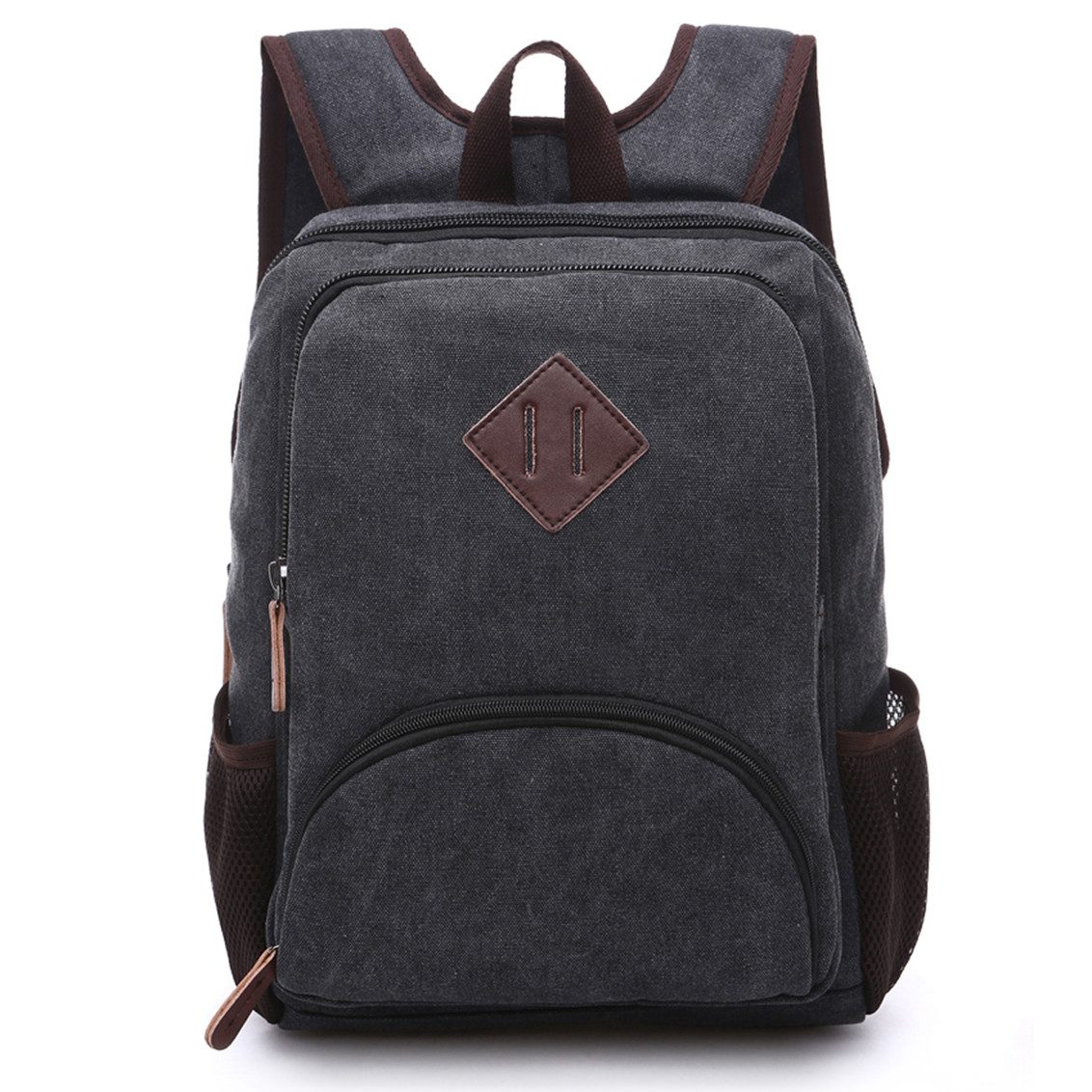 AOYATE Schulrucksack Rucksack Handgepäck mit Laptop Fach 15,6 Zoll, Rucksack aus Segeltuch für Herren und Damen, Business-Rucksack