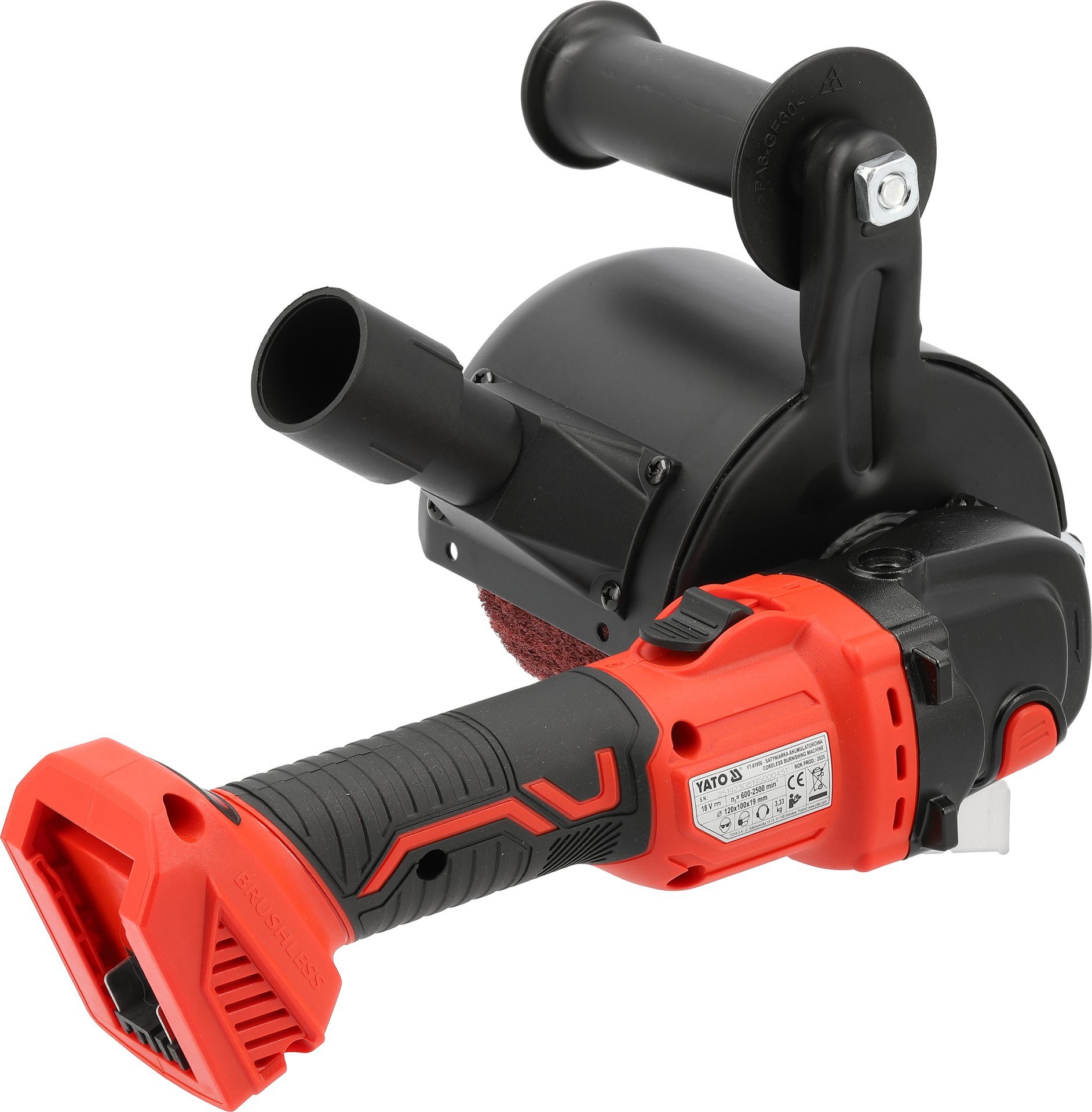 Yato Winkelschleifer Akku-Satiniermaschine 18V mit bürstenlosem Motor