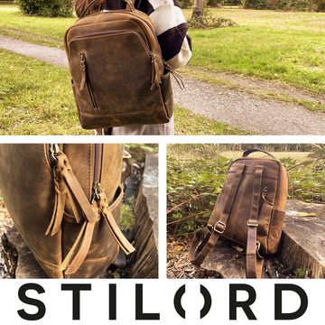 STILORD Notebook-Rucksack "Aiden" Vintage Leder Rucksack Unisex