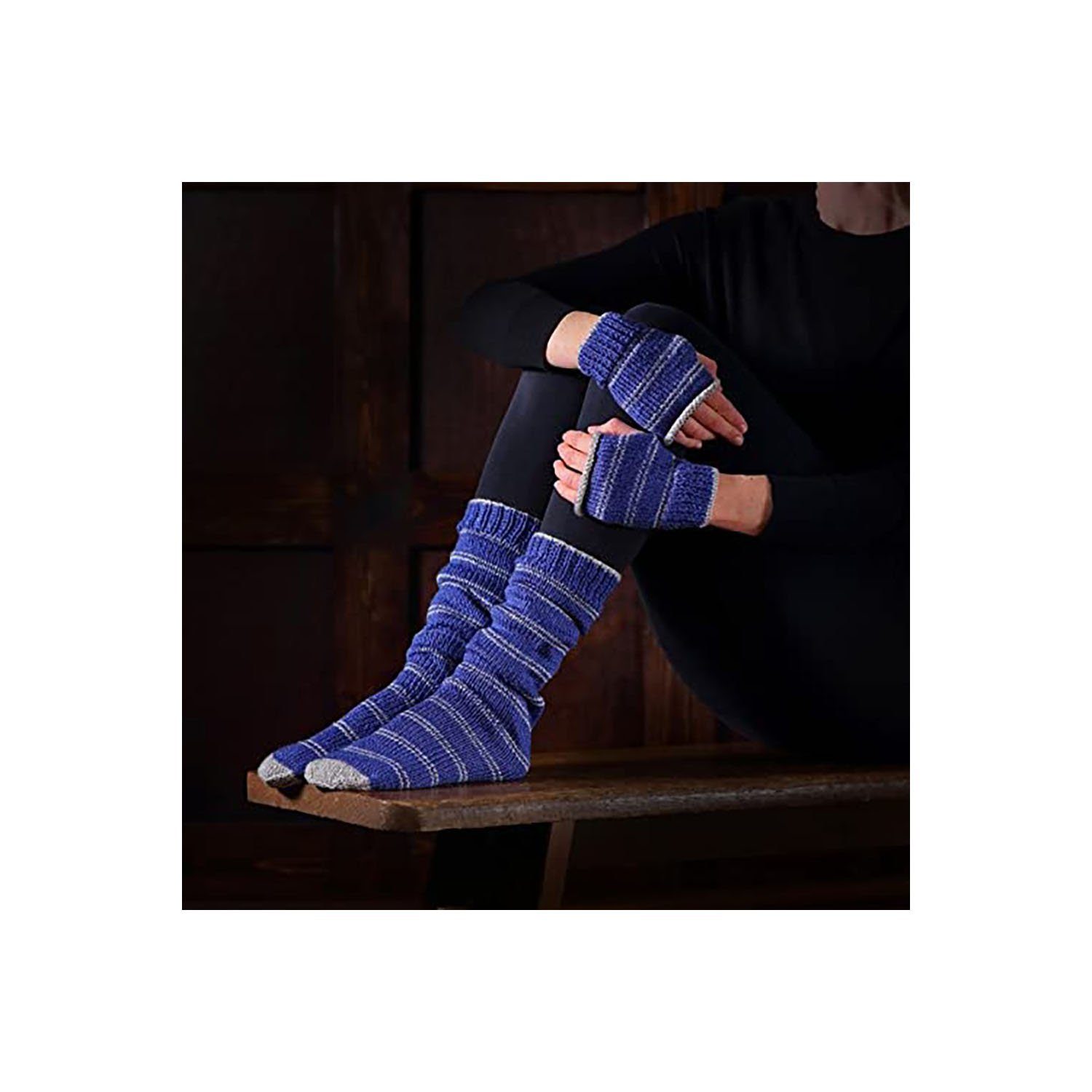 Harry Potter Strickhandschuhe Harry Potter Strümpfe & Fäustlinge blau zum Stricken