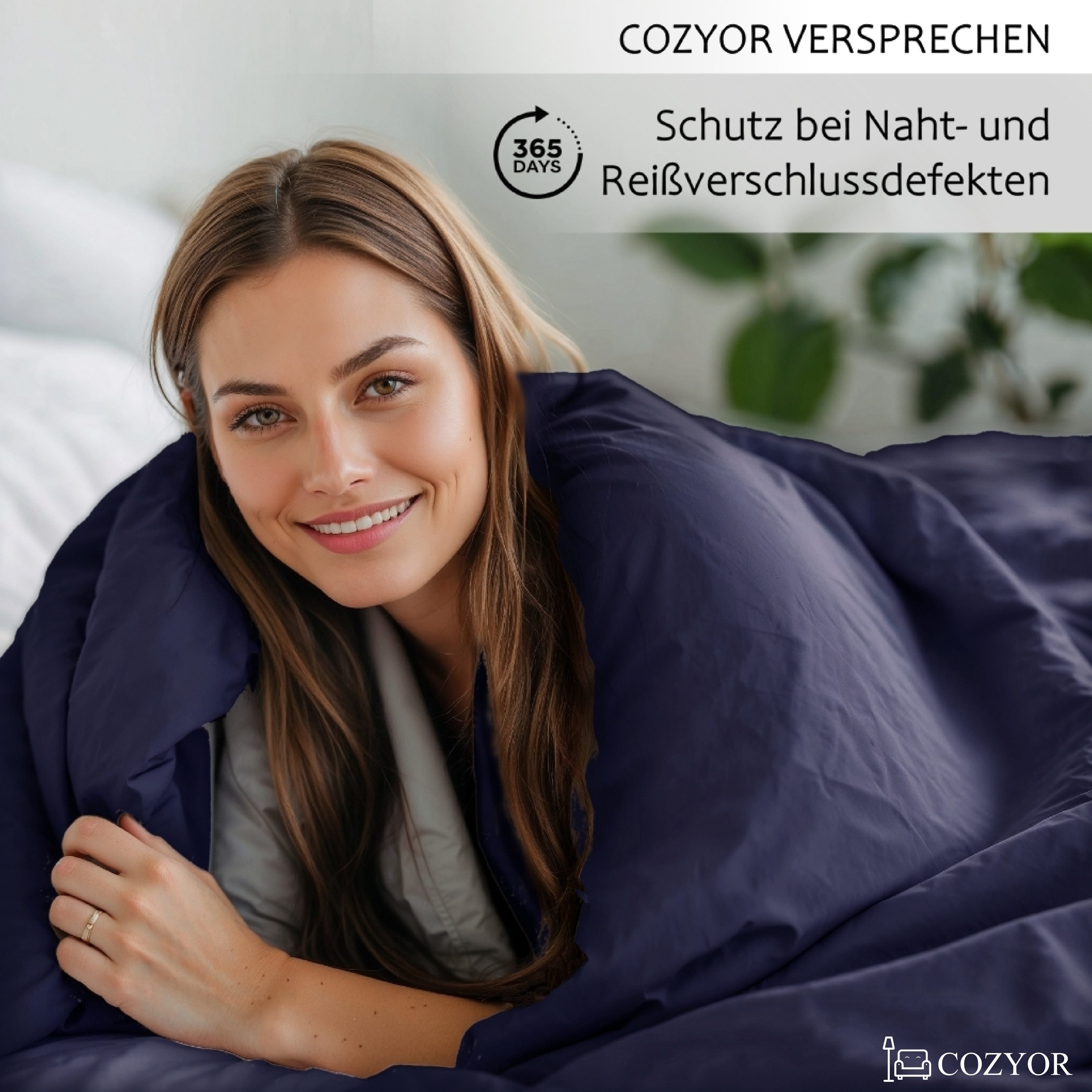 Cozyor Bettwäsche Allergiker Bettwäsche extra weich, 135x200 155x200 155x220 200x200, Mikrofaser, 3 teilig, allergikerfreundlich