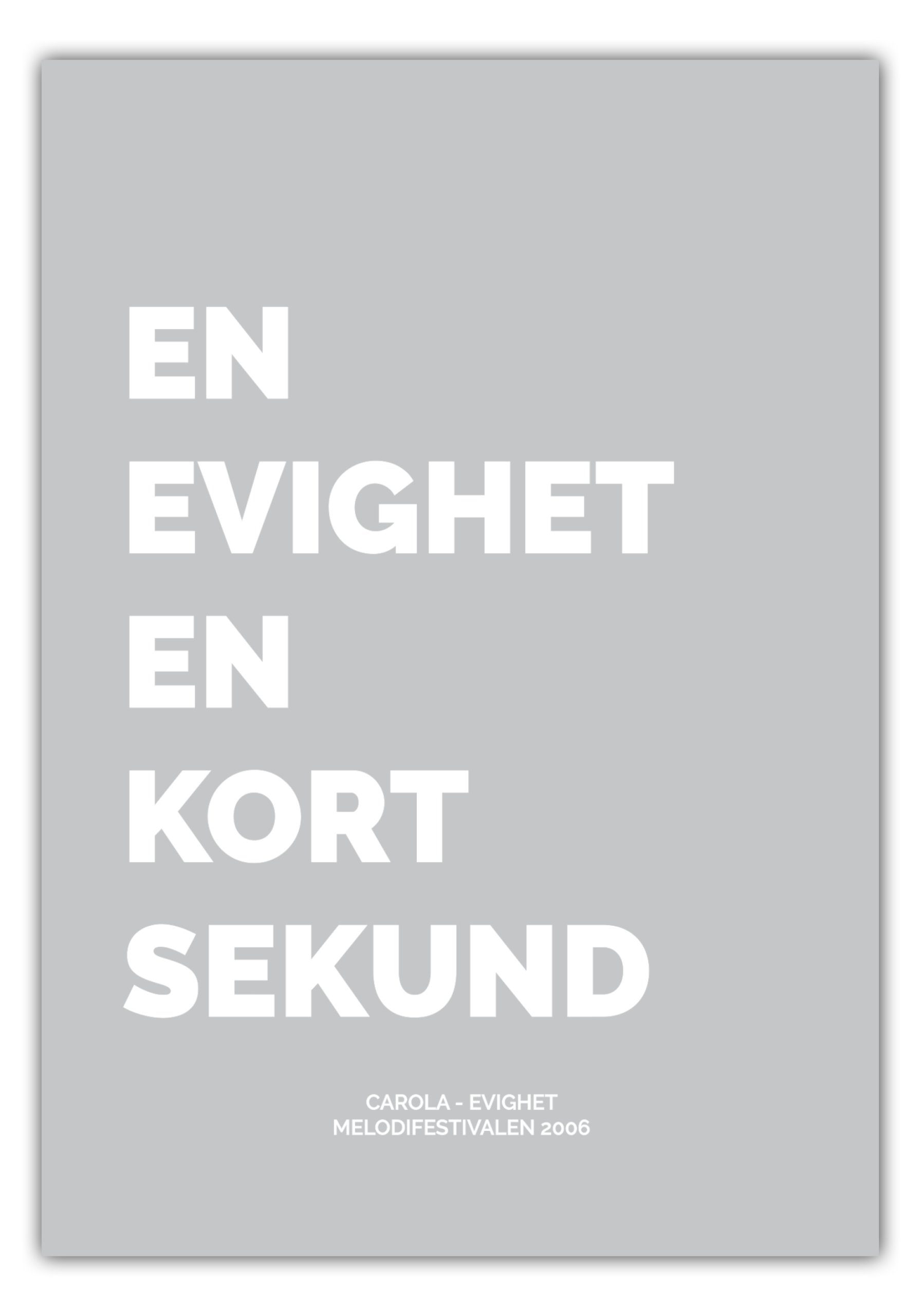 NORDIC WORDS Poster Carola - Evighet #2