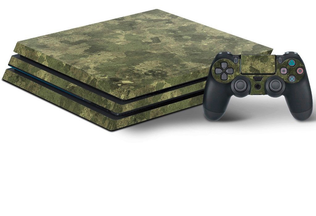 Speedlink Design-Skin Camouflage für Sony PS4 PRO Konsole + Controller Zubehör PlayStation 4 Pro (Komplett-Set, Set für Konsole und 2x Controller)