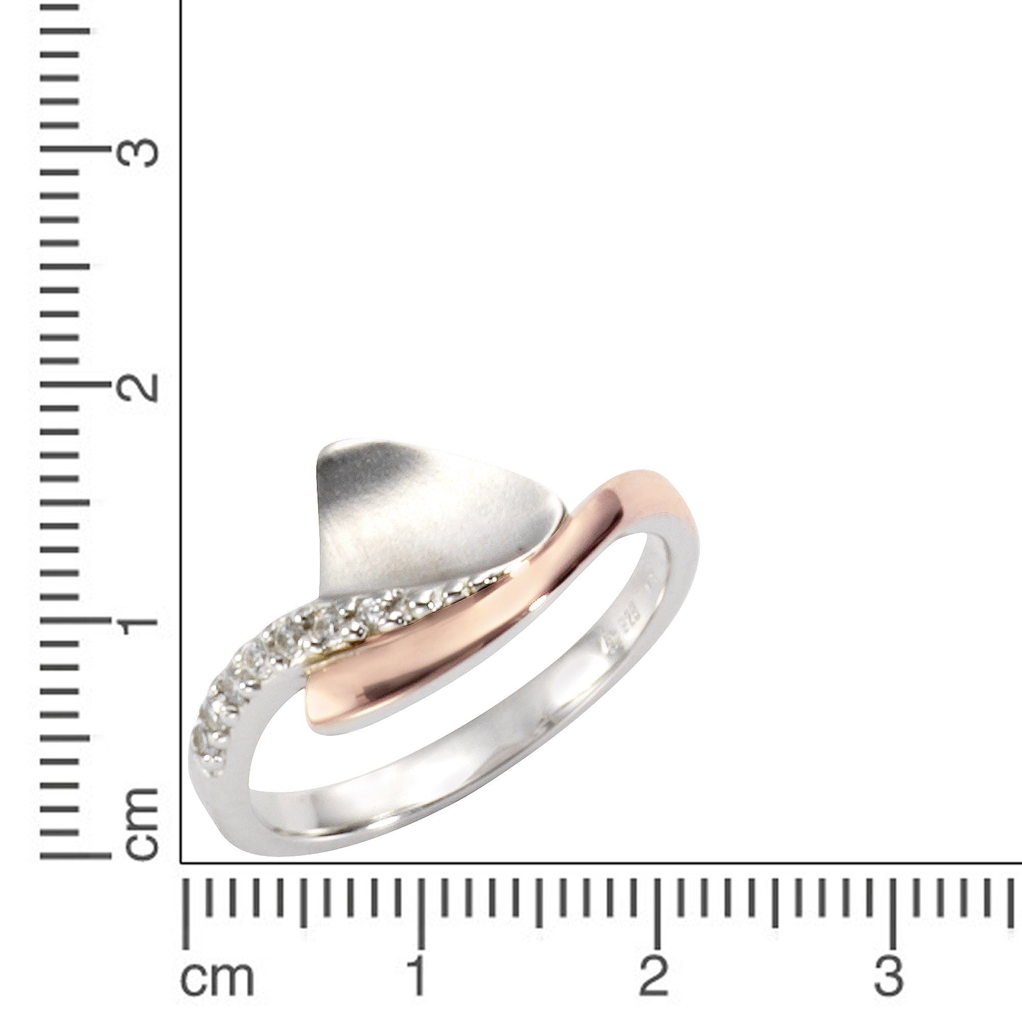 Zeeme Fingerring Silber 925 zweifarbig mit günstig online kaufen