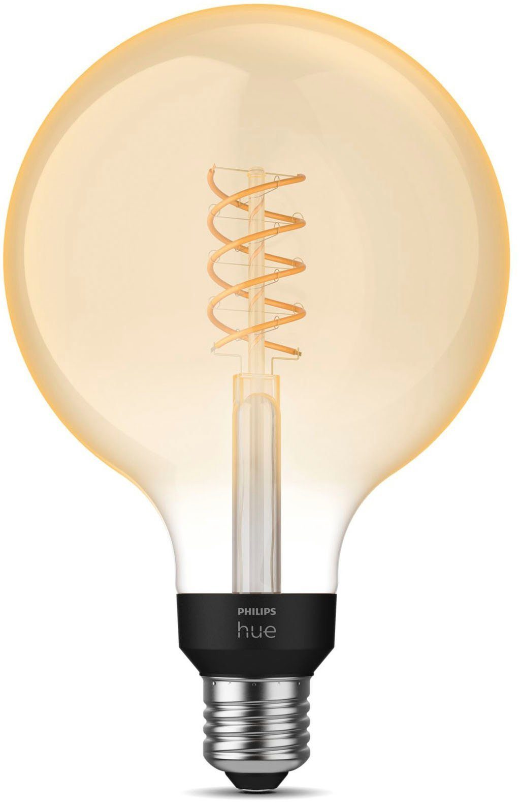 Philips Hue LED-Filament E27, 550lm, E27 Filament St., G125 White 1 Warmweiß Globe