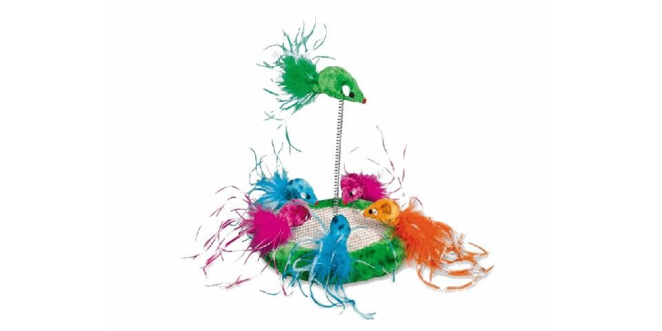 Nobby Tier-Beschäftigungsspielzeug Nobby Katzenspielplatz Plüsch Ø 19 x 24 cm, PET