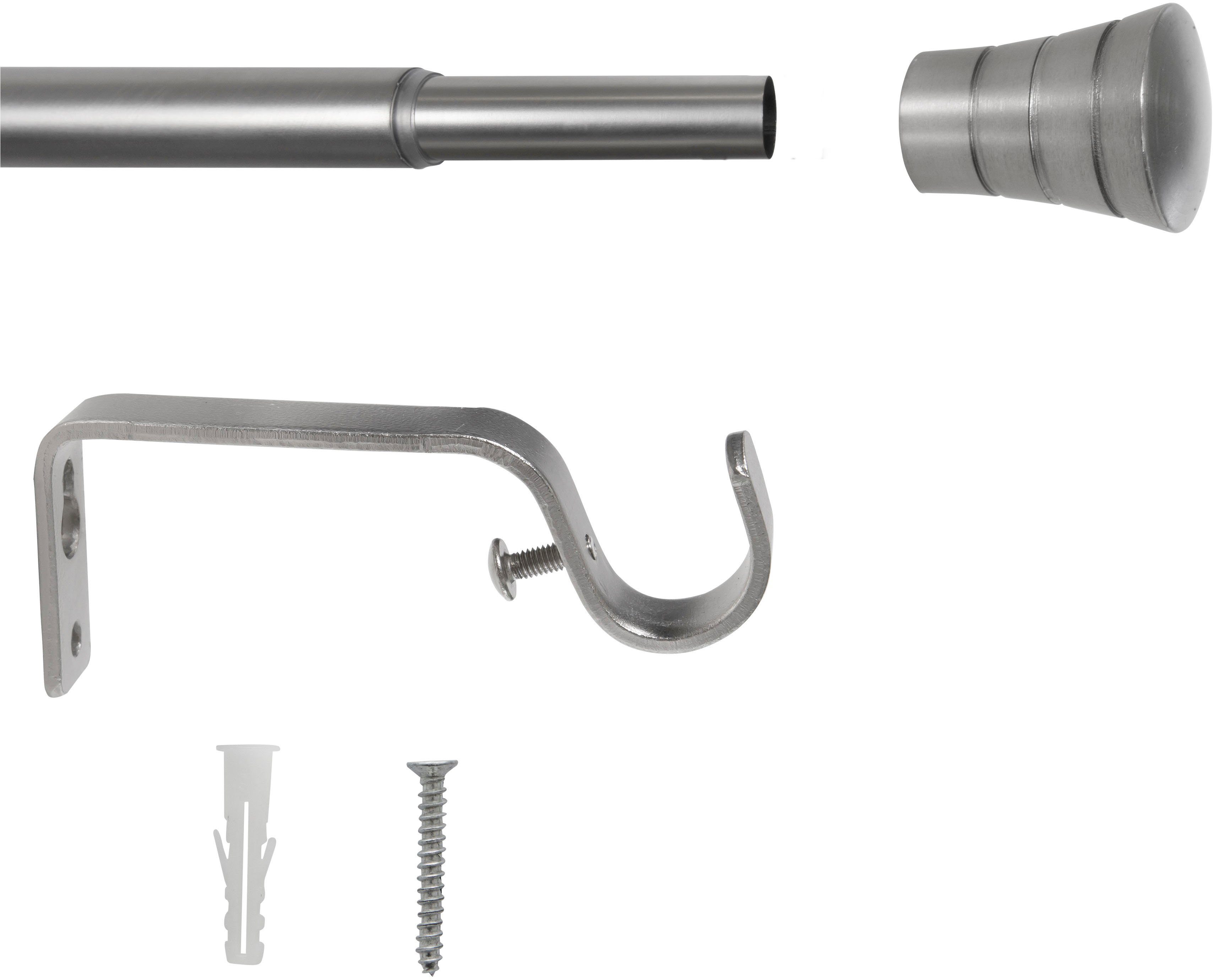 mydeco Gardinenstange habito-rillmino, Ø 19 mm, 1-läufig, ausziehbar, verschraubt, Aluminium