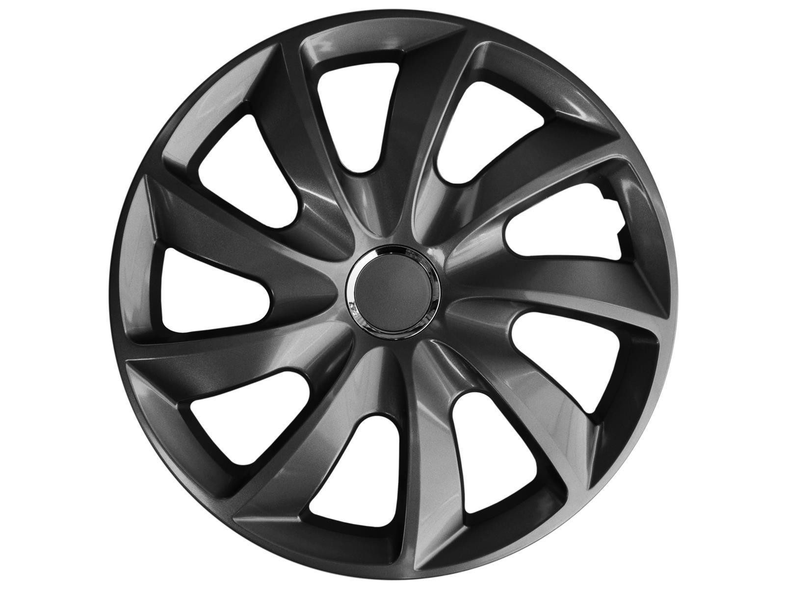 NRM Radkappe STIG 17 Zoll in Graphite, 17 in Zoll, (4-St) Radzierblenden für Stahlfelgen Radkappen Satz 4er Set 17"