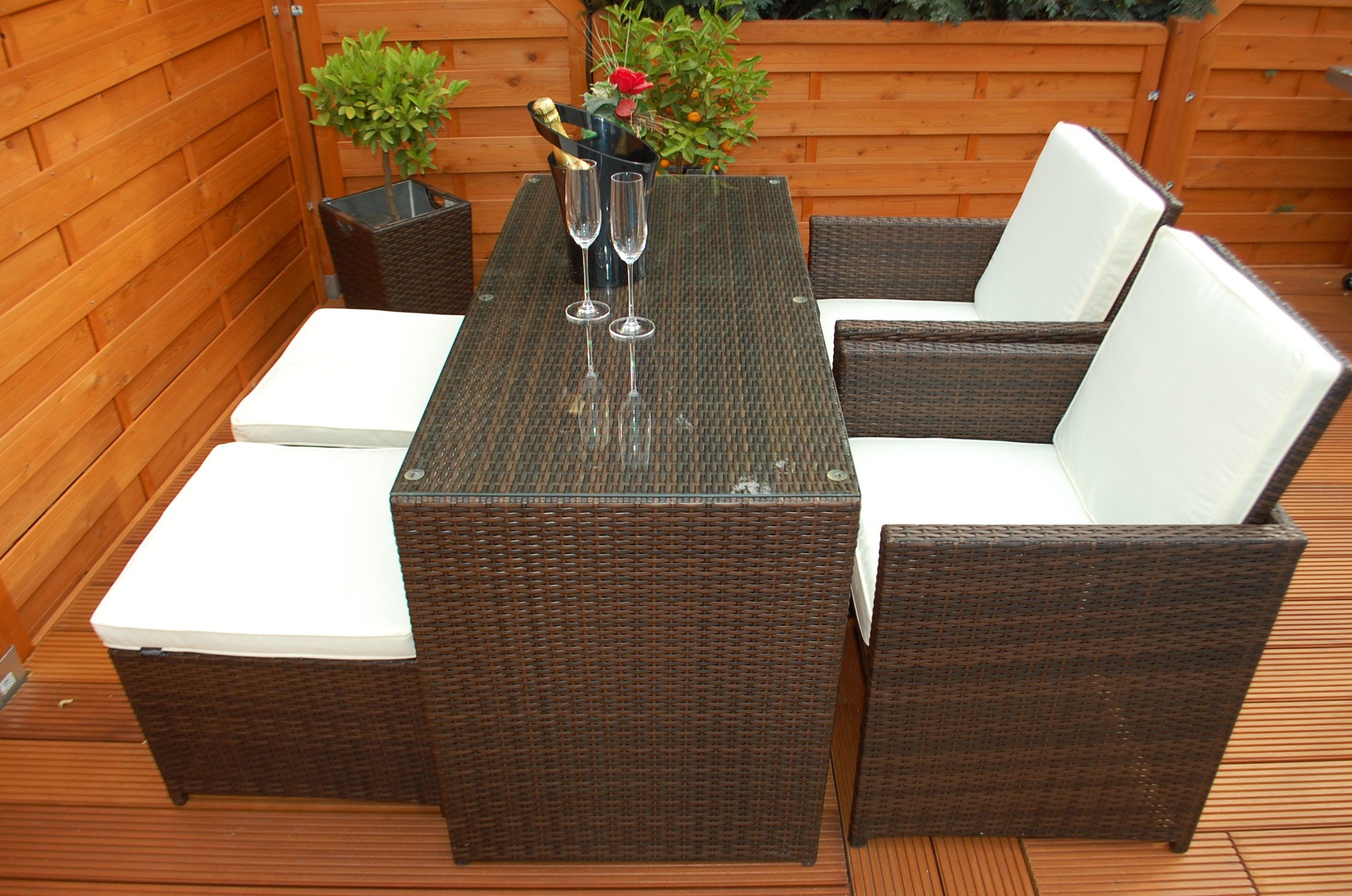 Ragnarök Möbel-Design Garten-Essgruppe Heimdall Esstisch Set günstig online kaufen