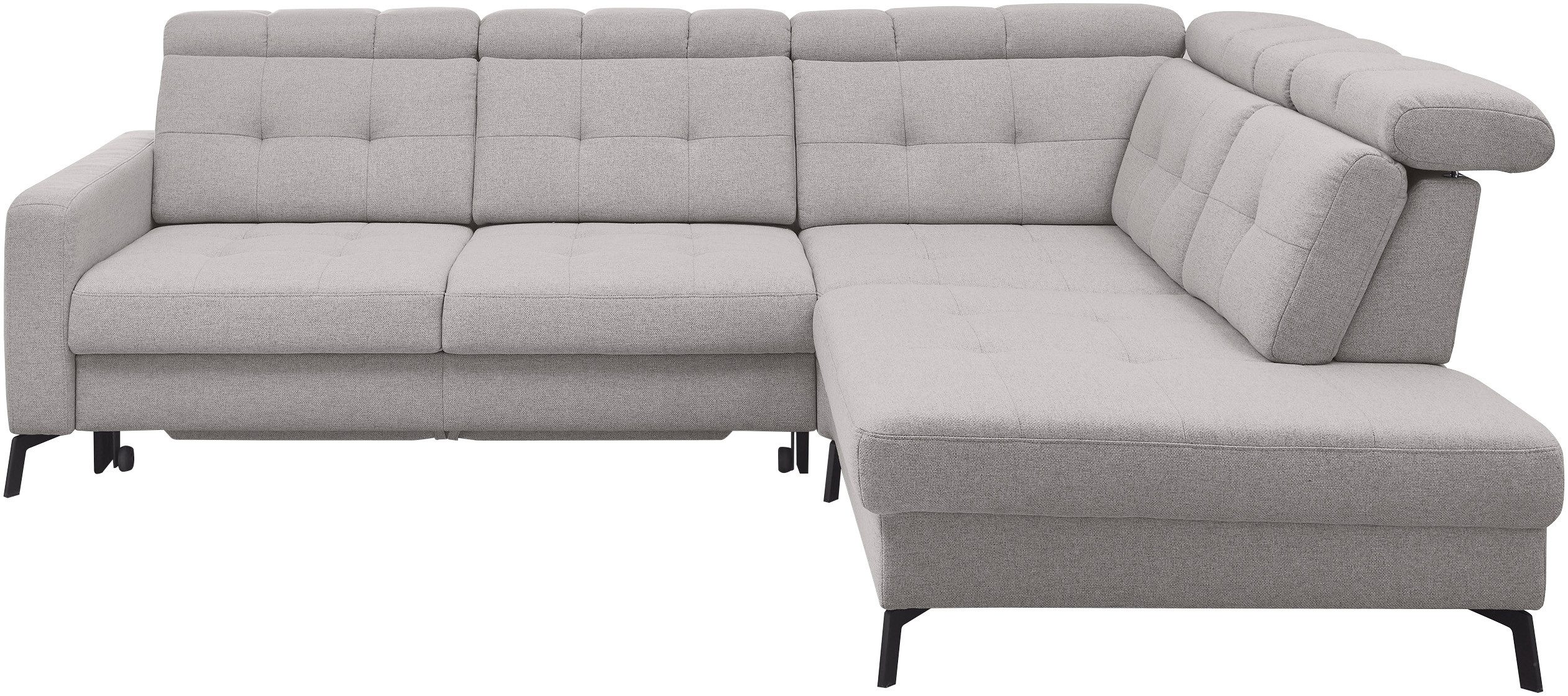 Musterring Ecksofa MR 4615, mit Kopf- und Rückenverstellung, Metallfuß schwarz, Maße 272 x 214 cm