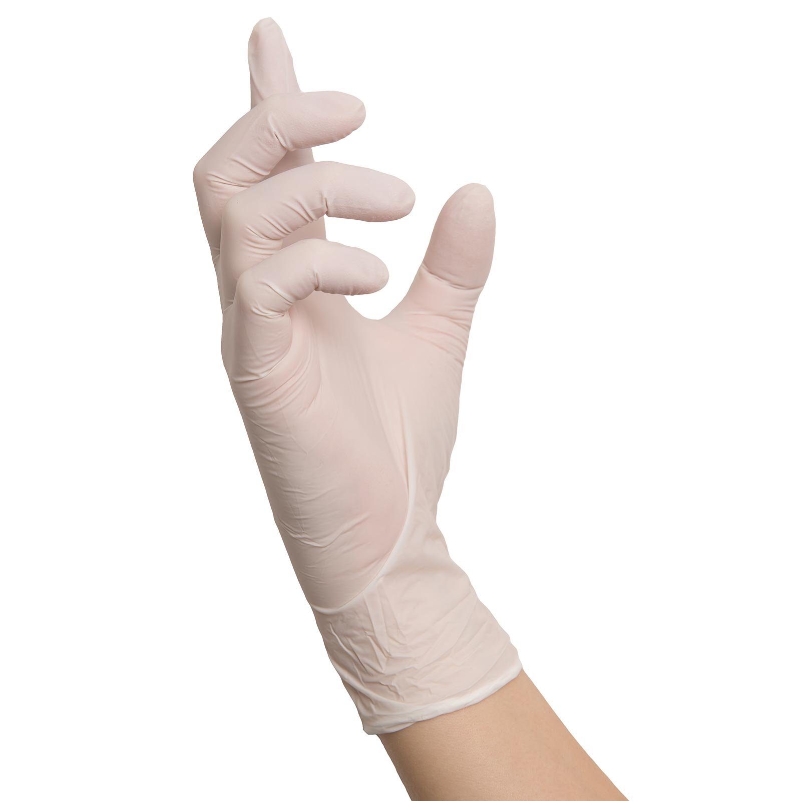 NITRAS Nitril-Handschuhe - (Spar-Set) reißfest 8310 Wave Medical White und Einmalhandschuhe 100 puderfrei Nitras