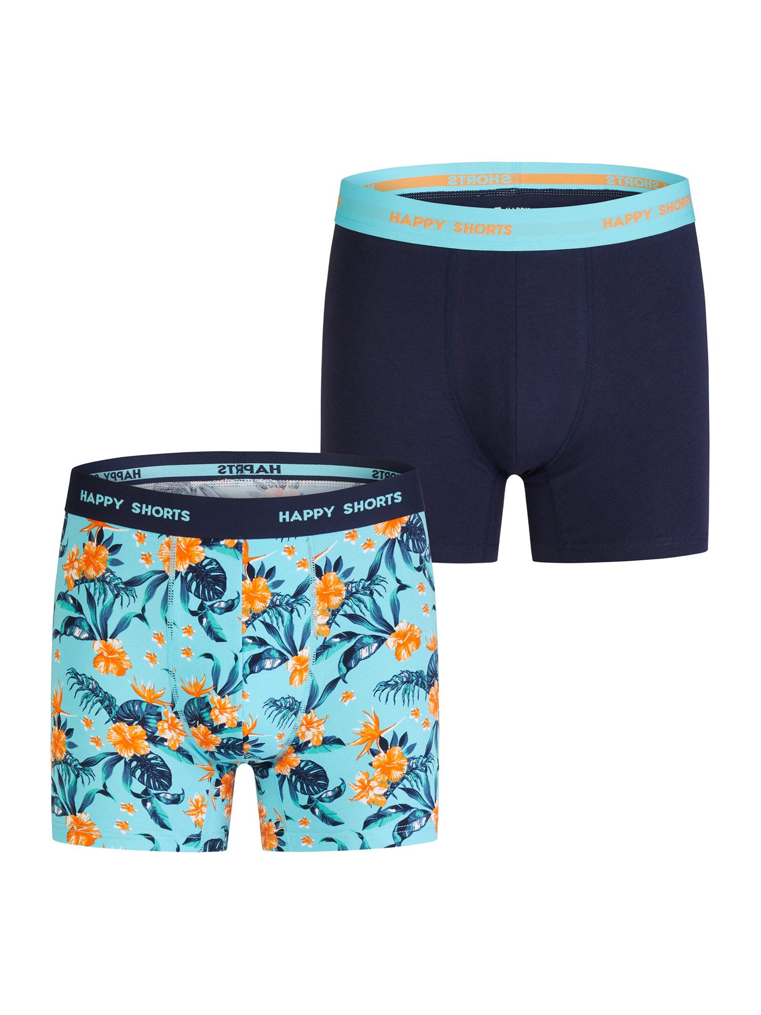 HAPPY SHORTS Retro Boxer Jersey (2-St) Boxershorts Trunks Männer günstig online kaufen
