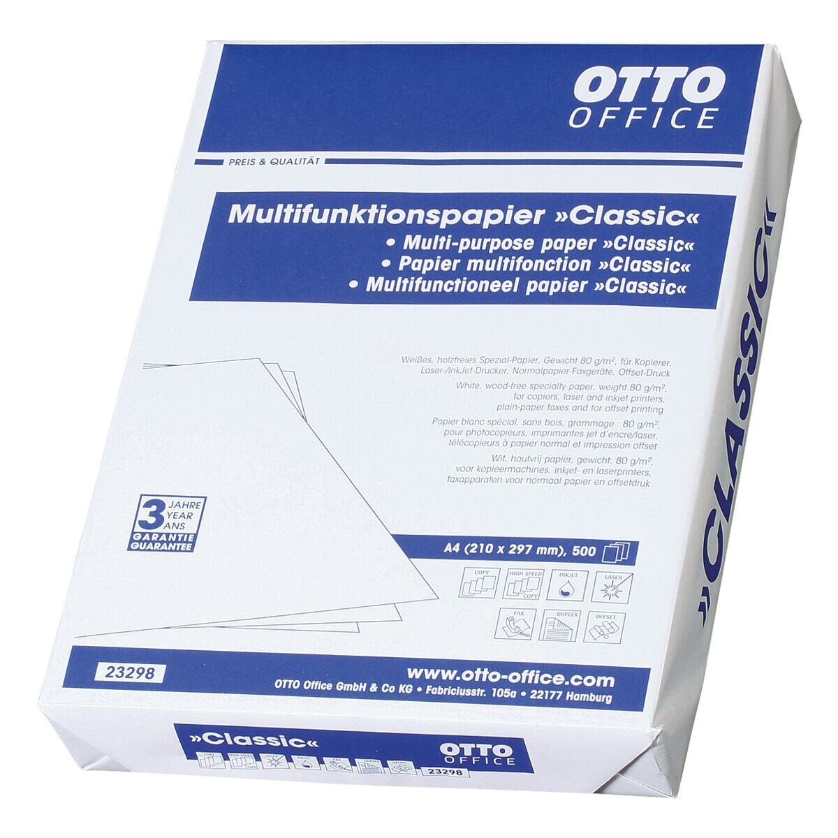Otto Office  Office Druckerpapier Classic, Format DIN A4, 80 g/m², 168 CIE