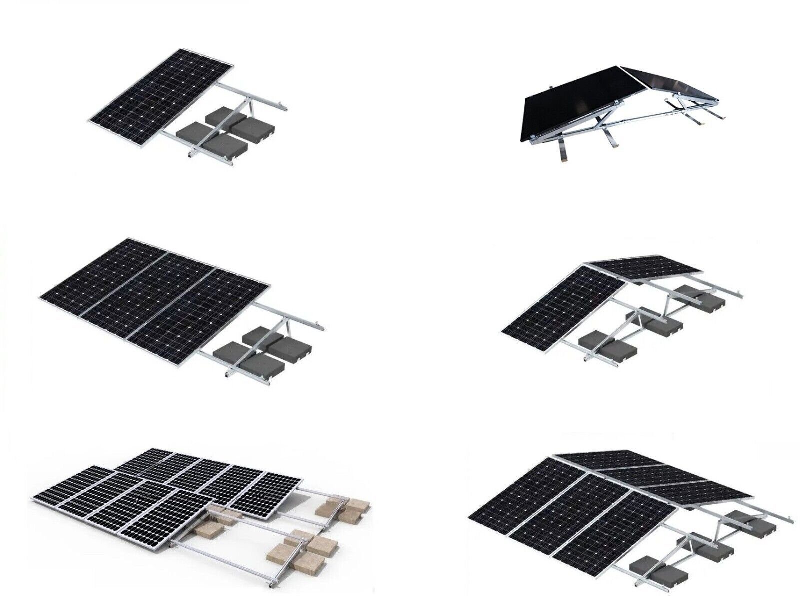 Solarmodul-Halterung Solar PV Halterung Aufständerung Flachdach Balkonkraftwerk 10-40°