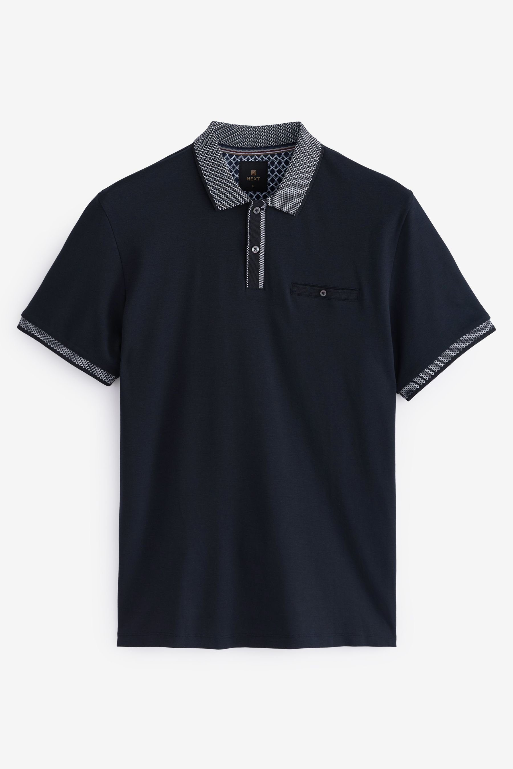 mit Blue Next elegantem Poloshirt Polohemd (1-tlg) Kragen Navy